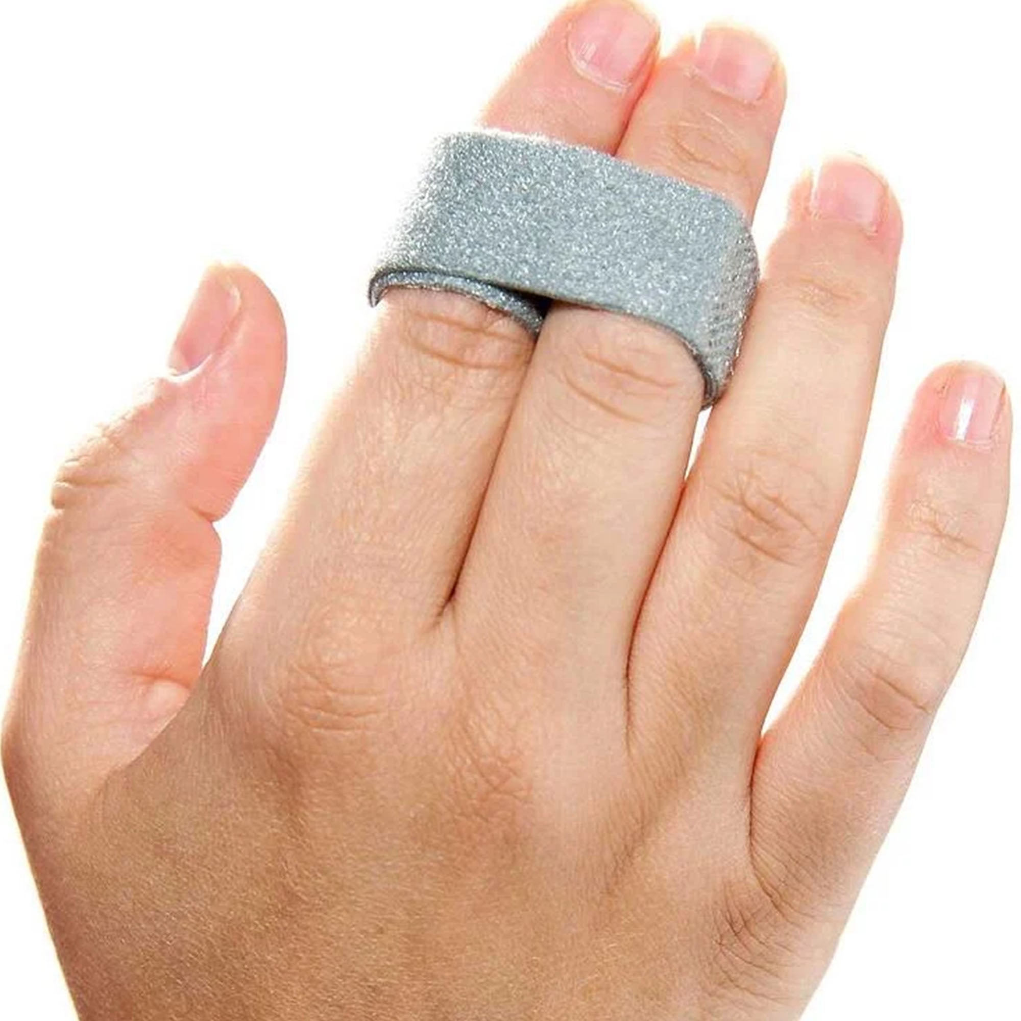 3 Point Products - P1003-25 Finger Wrap Splint 3pp® Buddy Loops® Adult One Size Fits Most Hook and Loop Strap Closure Finger Gray