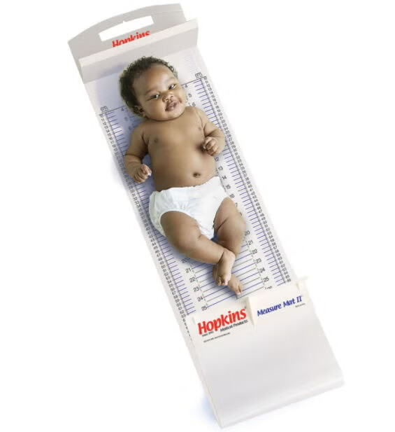 Hopkins Medical Products - 680210 Measuring Mat 140 X 300 X 1340mm, PVC, Infant Patient Type, Antimicrobial, 21 oz. Weight, 4 to 39 Inch Measurement Range, 1/8 Inch Graduation