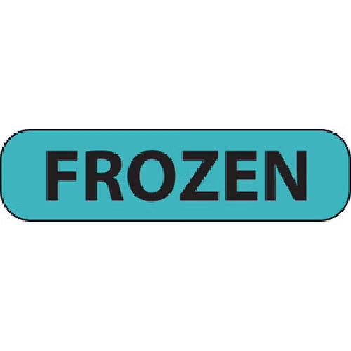 PDC Healthcare - MV02SB6625 Pre-Printed Label MedVision® Laboratory Use Blue Paper FROZEN Black Temperature Control 3/8 X 1-7/16 Inch