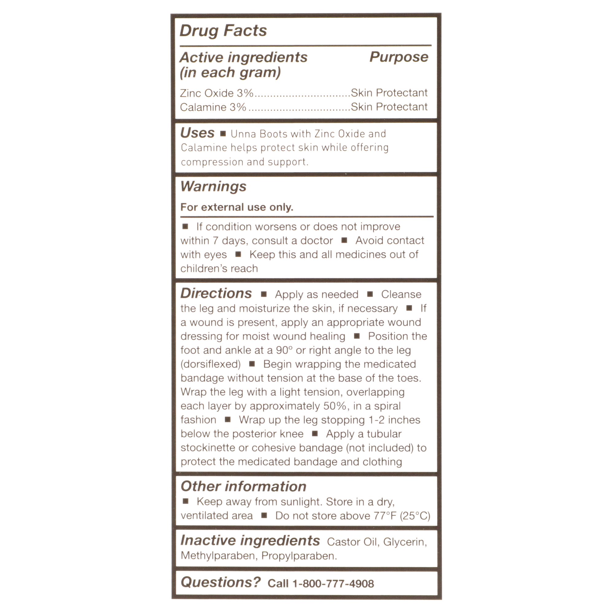 McKesson Brand - 2068 McKesson Unna Boot with Calamine and Zinc Oxide