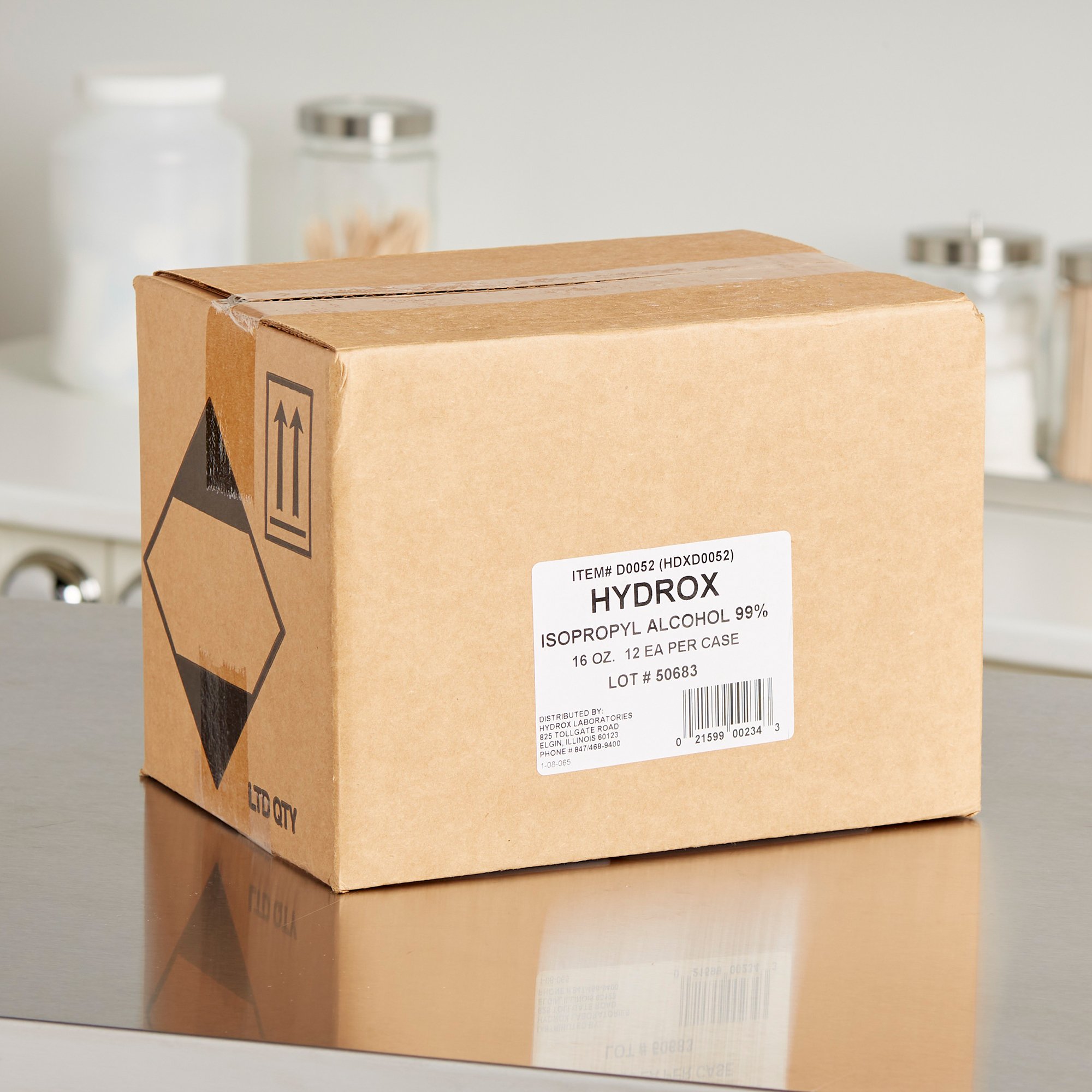 McKesson Brand D0052 - Hydrox 99% Isopropyl Alcohol for Technical Use, 16-ounce bottle - 1/Each, 12/Case
