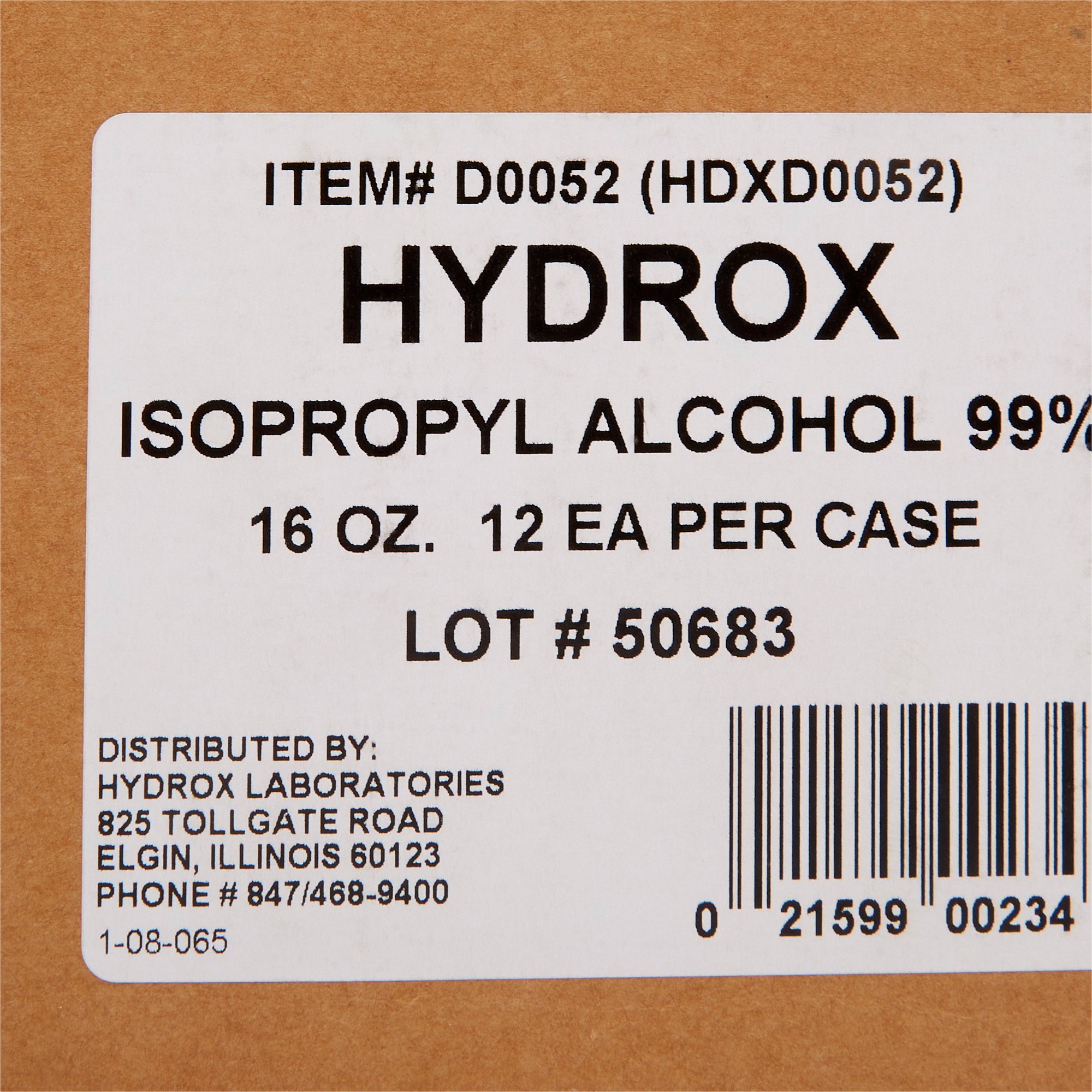 McKesson Brand - D0052 Hydrox 99% Isopropyl Alcohol for Technical Use
