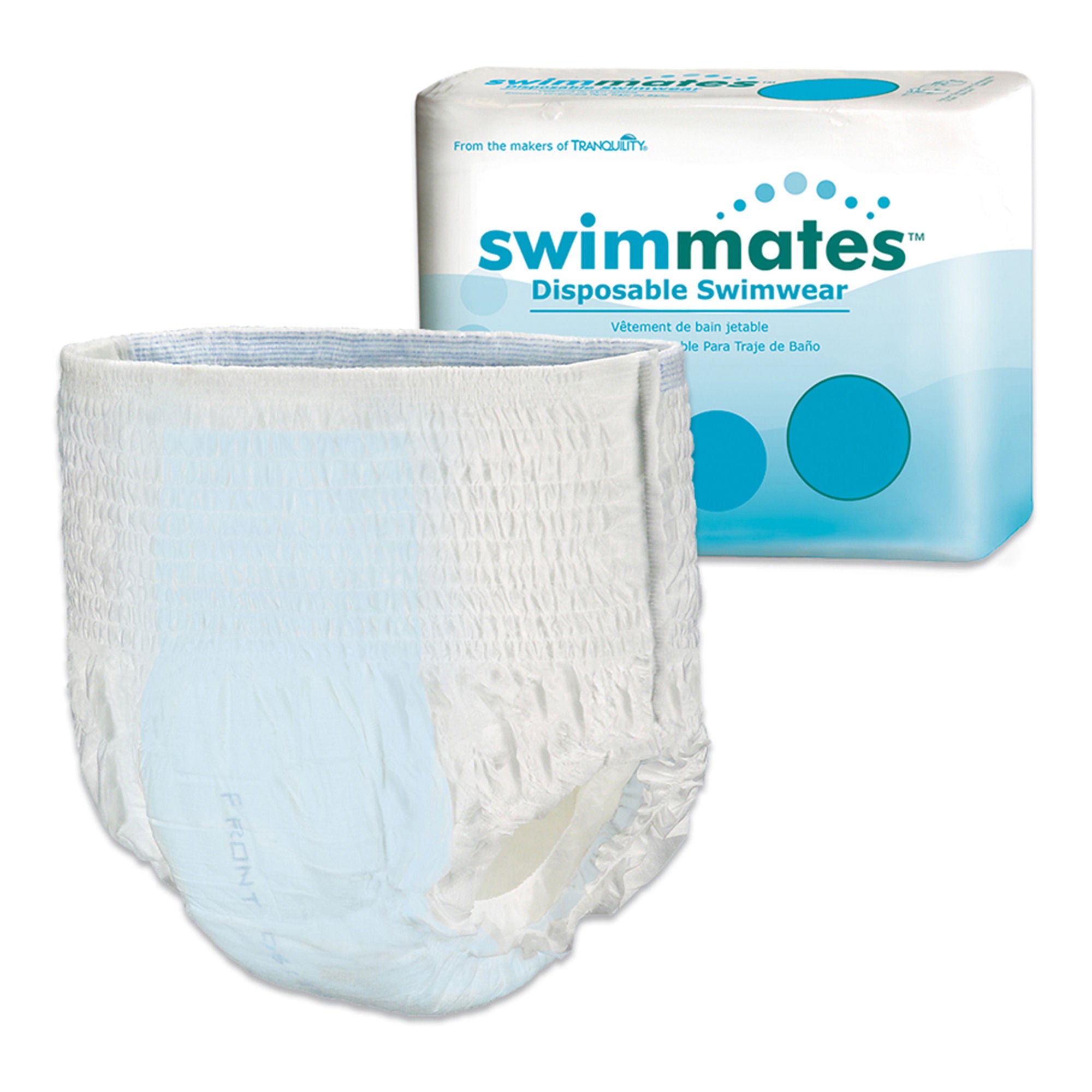 Principle Business Enterprises - 2844 Bowel Containment Swim Brief Swimmates™ Pull On with Tear Away Seams Adult Small Unisex Disposable Moderate Absorbency