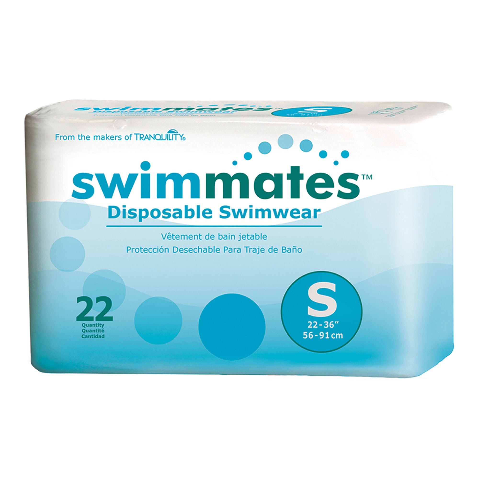 Principle Business Enterprises - 2844 Bowel Containment Swim Brief Swimmates™ Pull On with Tear Away Seams Adult Small Unisex Disposable Moderate Absorbency