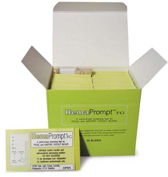 Aerscher Diagnostics Inc - HP-FG Cancer Screening Test Kit HemaPrompt™ FG Fecal and Gastric Occult Blood 50 Tests CLIA Waived