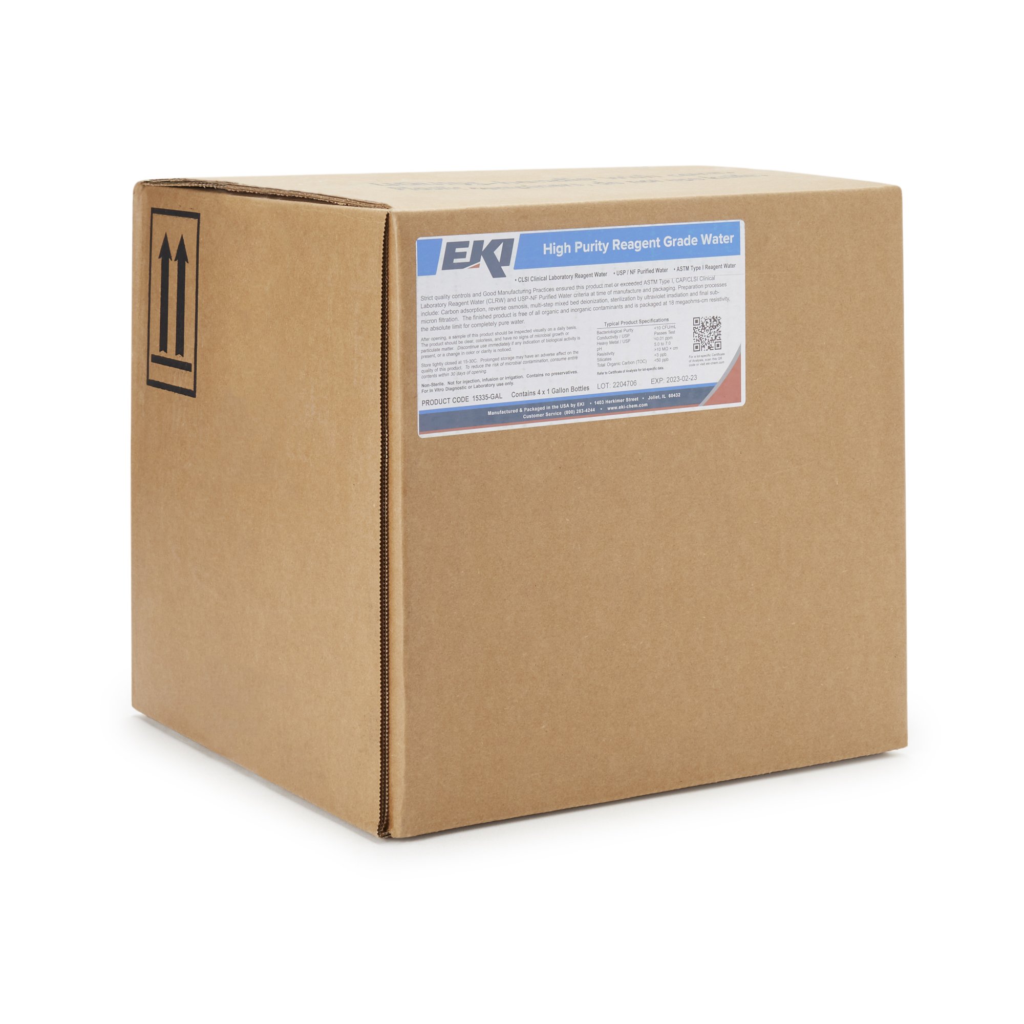 EK Industries Inc 15335-GAL - EKI Deionized Water Chemistry Reagent, 1 Gallon - 1/Each, 4/Case