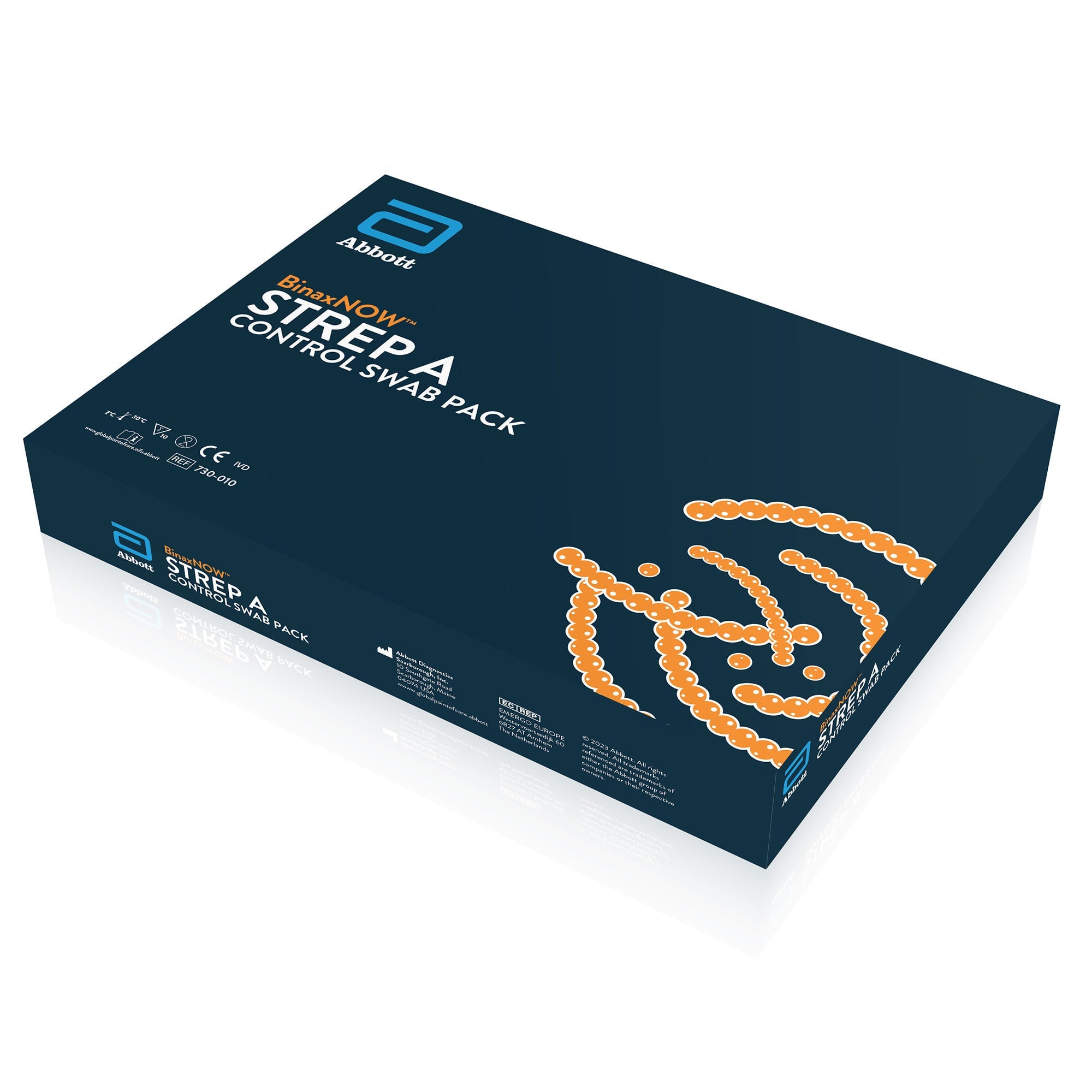 Abbott Rapid Dx North America LLC - 730010 External Control Control BinaxNOW™ Strep A Positive Level / Negative Level 10 Swabs