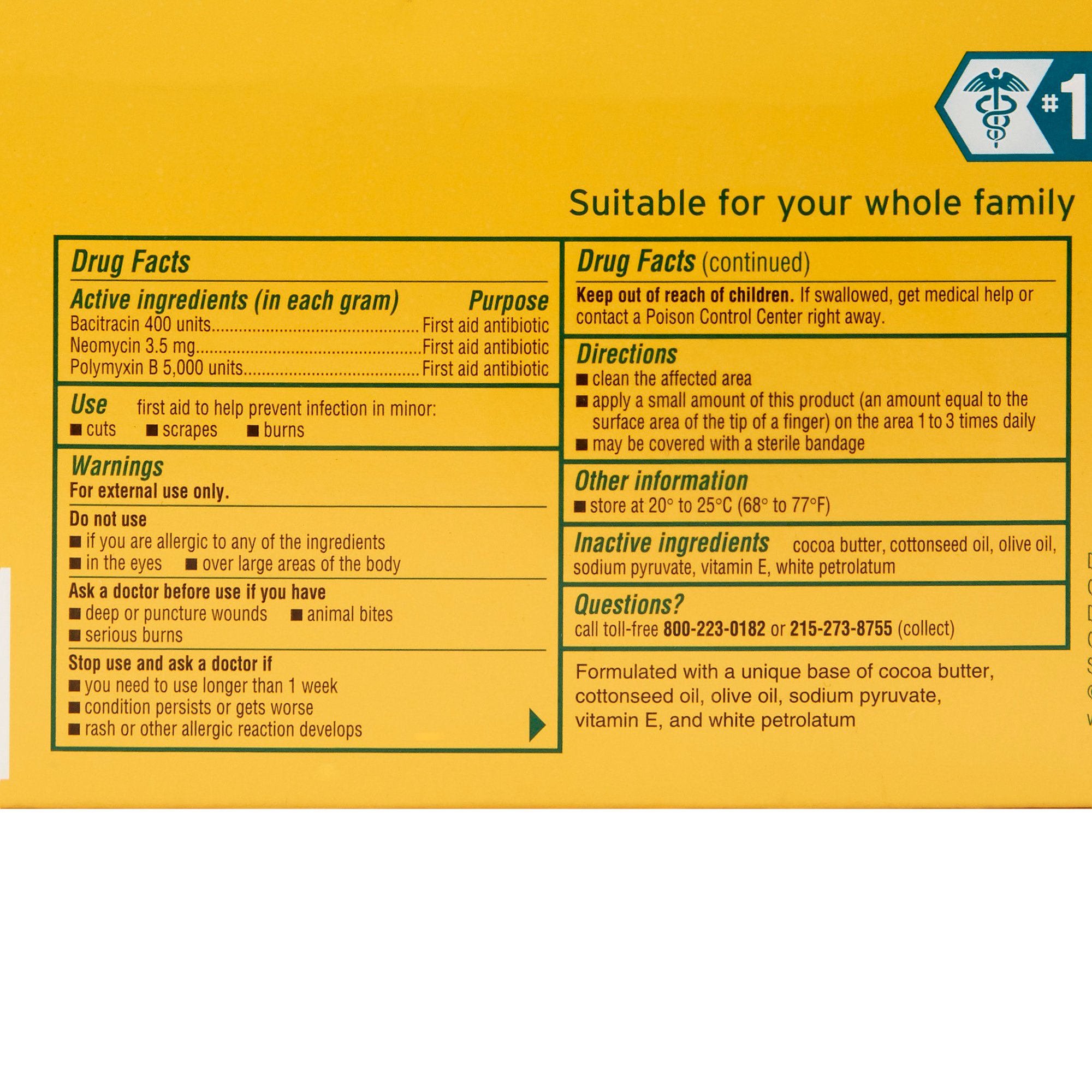 Kenvue Brands LLC - 510425700 Neosporin® Bacitracin / Neomycin / Polymyxin B First Aid Antibiotic