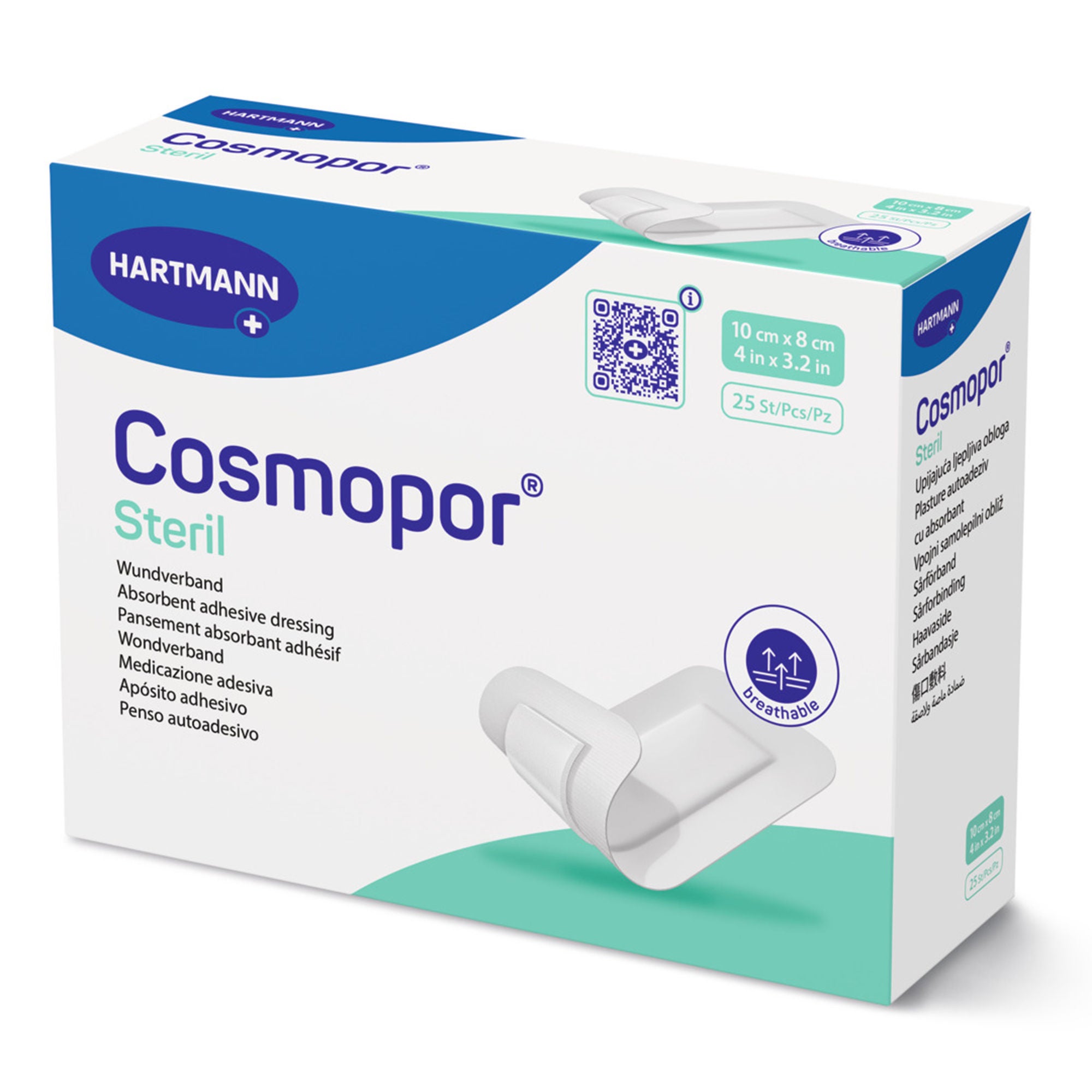 Hartmann - 900806 Island Dressing Cosmopor® Steril 3.2 X 4 Inch Rectangle Sterile Water Resistant Backing