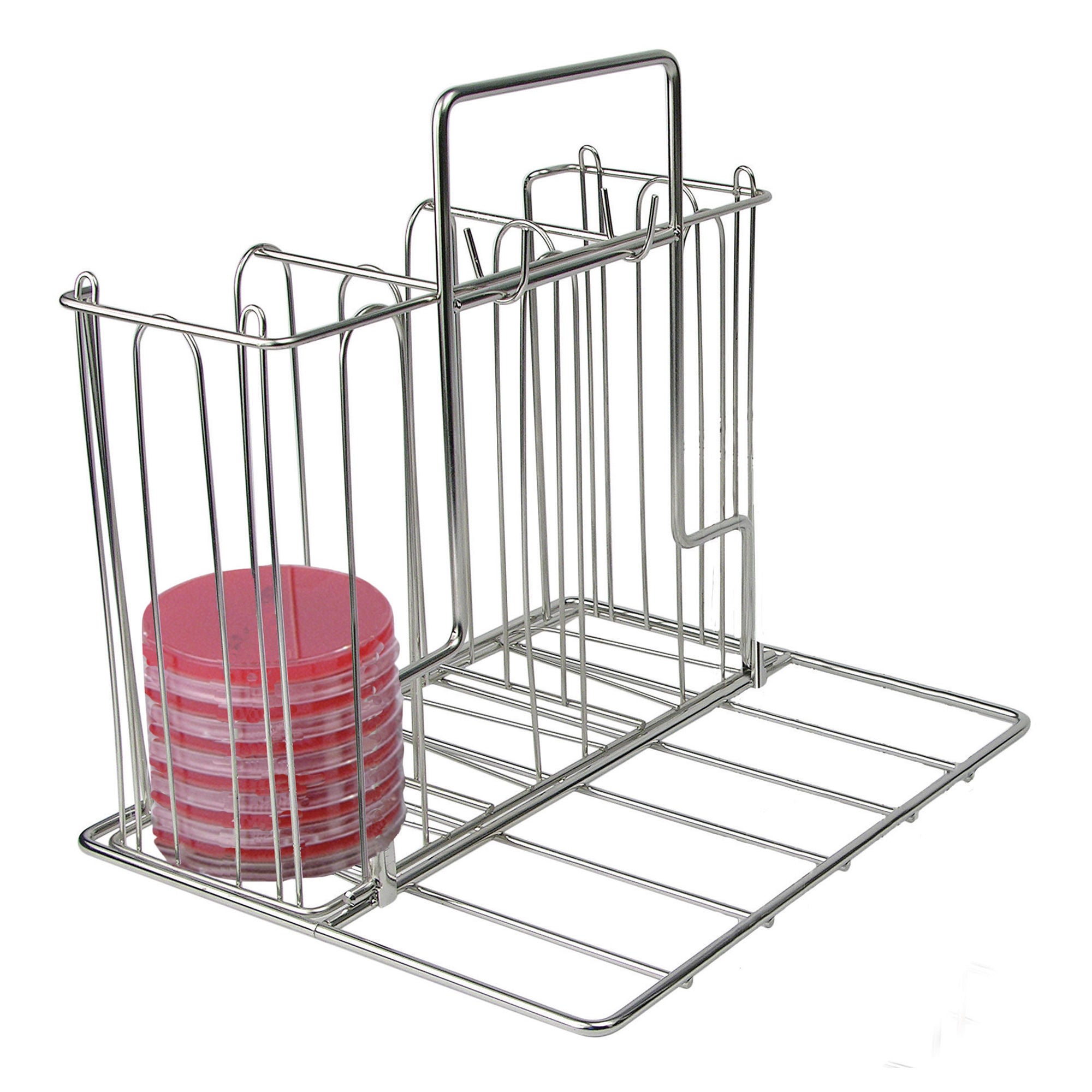 McKesson Brand - 3116 Caddy Rack Petri Dish McKesson 13 X 9.5 X 11.25 Inch Stainless Steel
