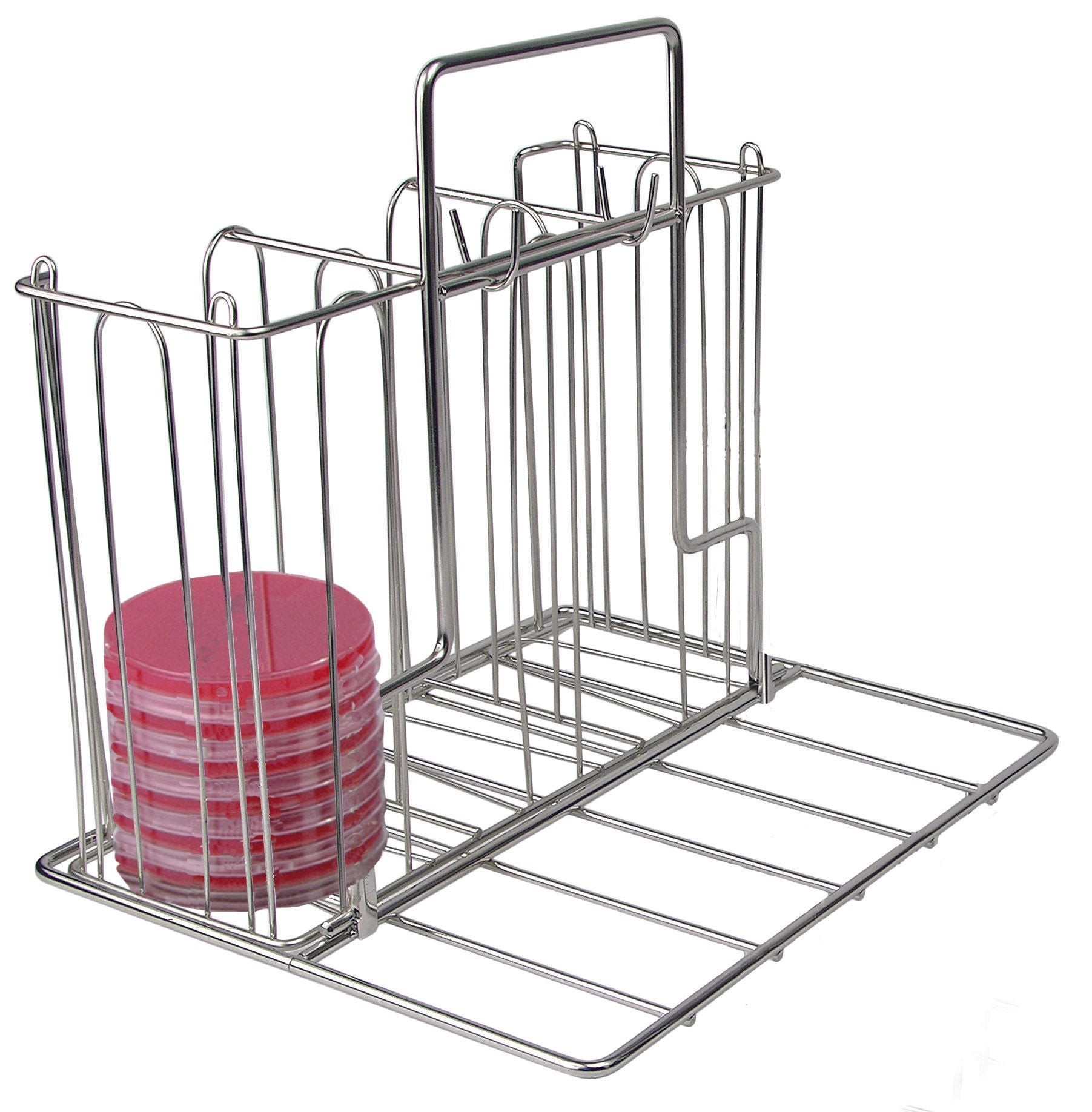 McKesson Brand - 3116 Caddy Rack Petri Dish McKesson 13 X 9.5 X 11.25 Inch Stainless Steel