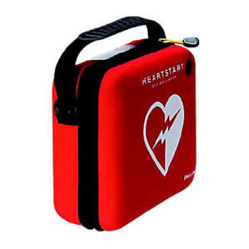 Heartstream US LLC - 989803121441 Defibrillator Carry Case Philips® Red Fabric Slim For use with OnSite Defibrillator