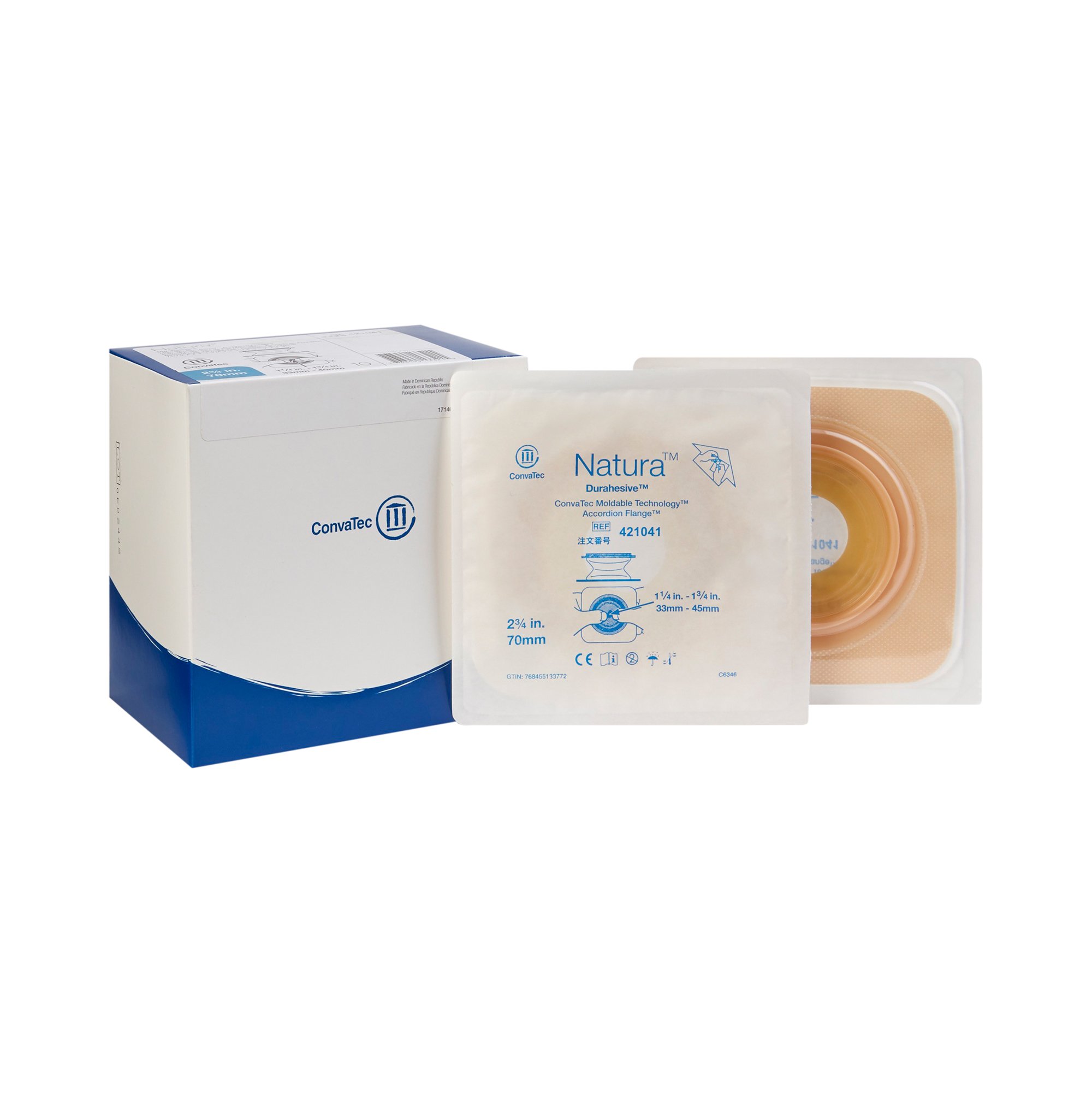 ConvaTec 421041 - Natura™ Skin Barrier, 2-3/4 Inch Flange - 10/Box