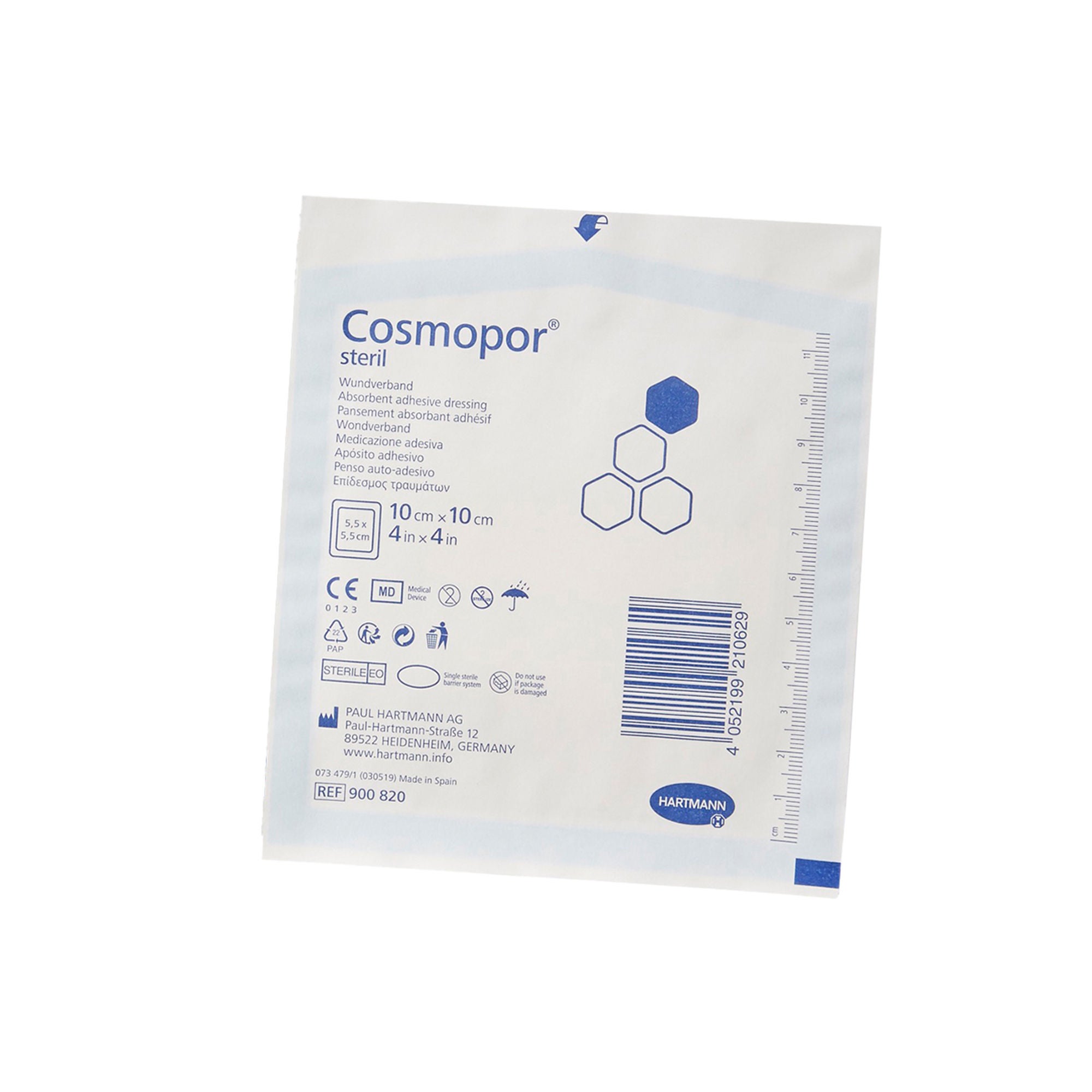 Hartmann - 900820 Island Dressing Cosmopor® Steril 4 X 4 Inch Square Sterile Water Resistant Backing