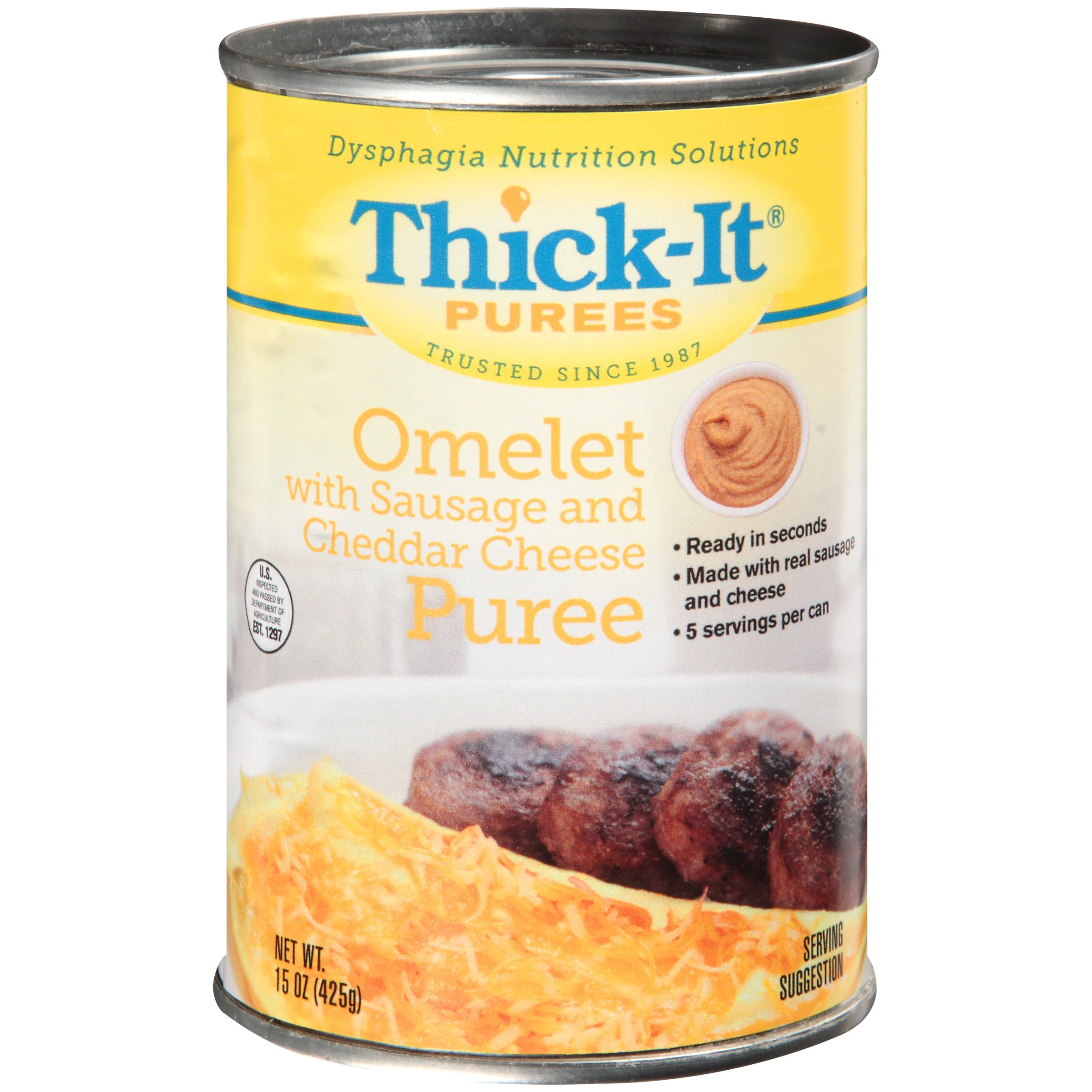 Kent Precision Foods - H315-F8800 Thick-It® Purees Omelet with Sausage and Cheddar Cheese Thickened Food