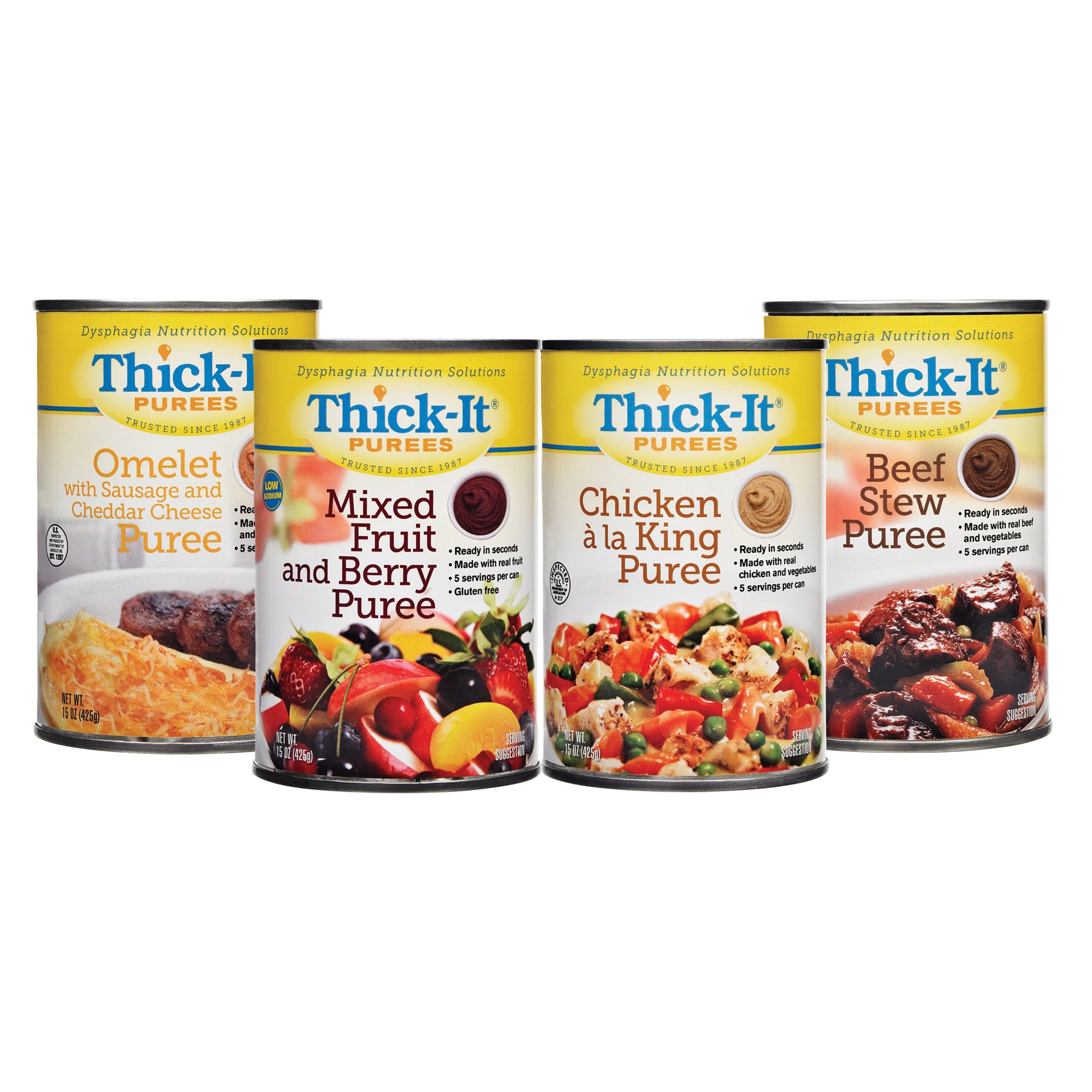 Kent Precision Foods - H315-F8800 Thick-It® Purees Omelet with Sausage and Cheddar Cheese Thickened Food