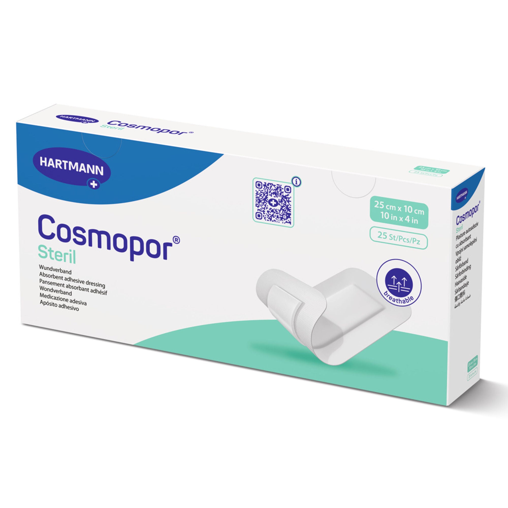 Hartmann - 900814 Island Dressing Cosmopor® Steril 4 X 10 Inch Rectangle Sterile Water Resistant Backing