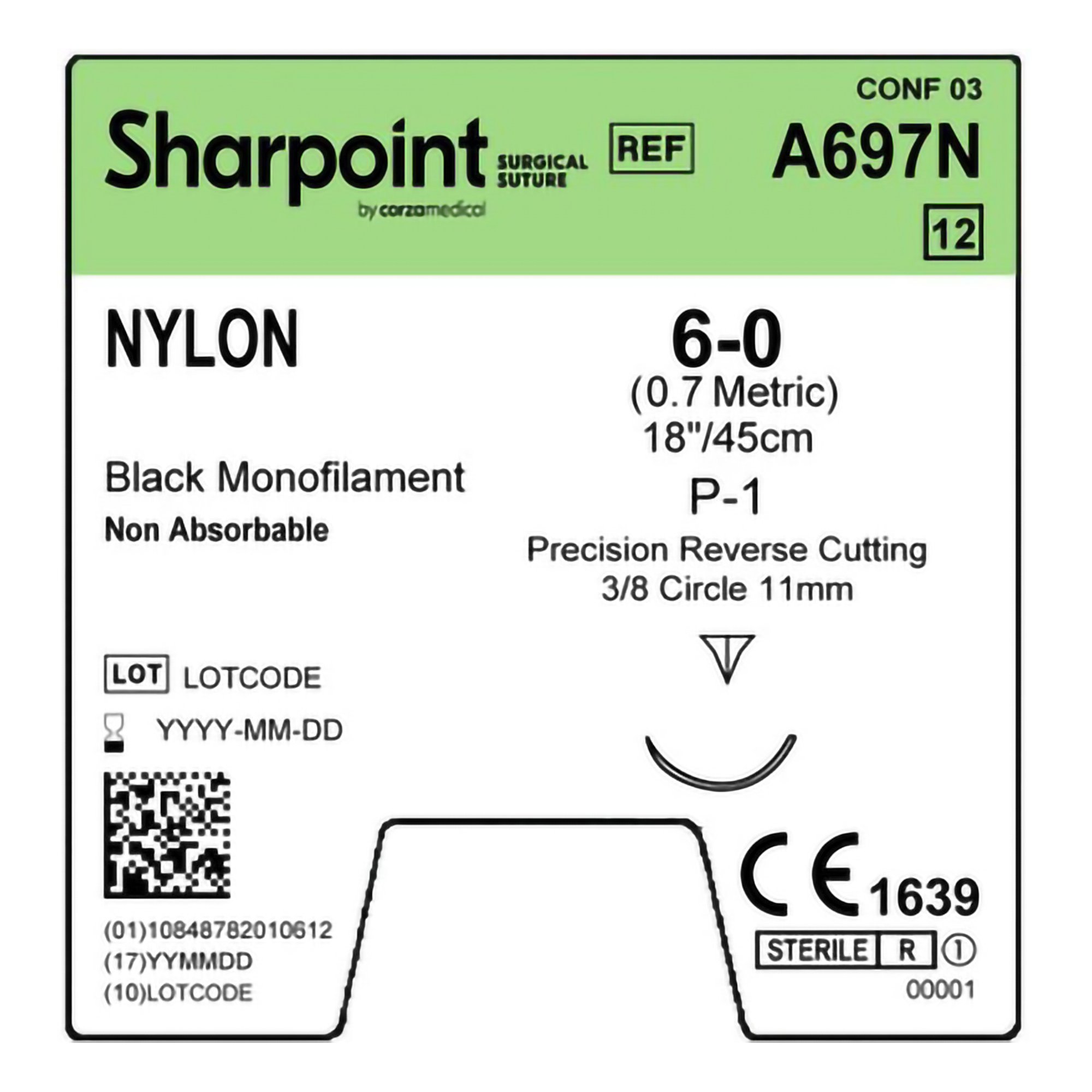 Surgical Specialties A697N - Surgical Specialties™ Suture with Needle - 1/Box