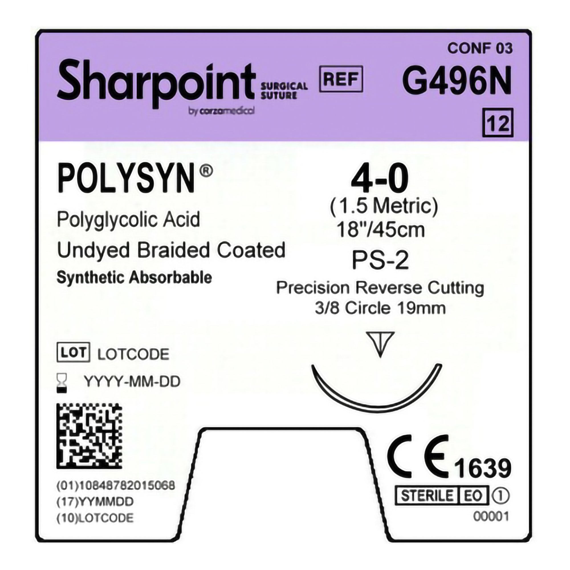 Surgical Specialties G496N - PolySyn™ Suture with Needle - 1/Box