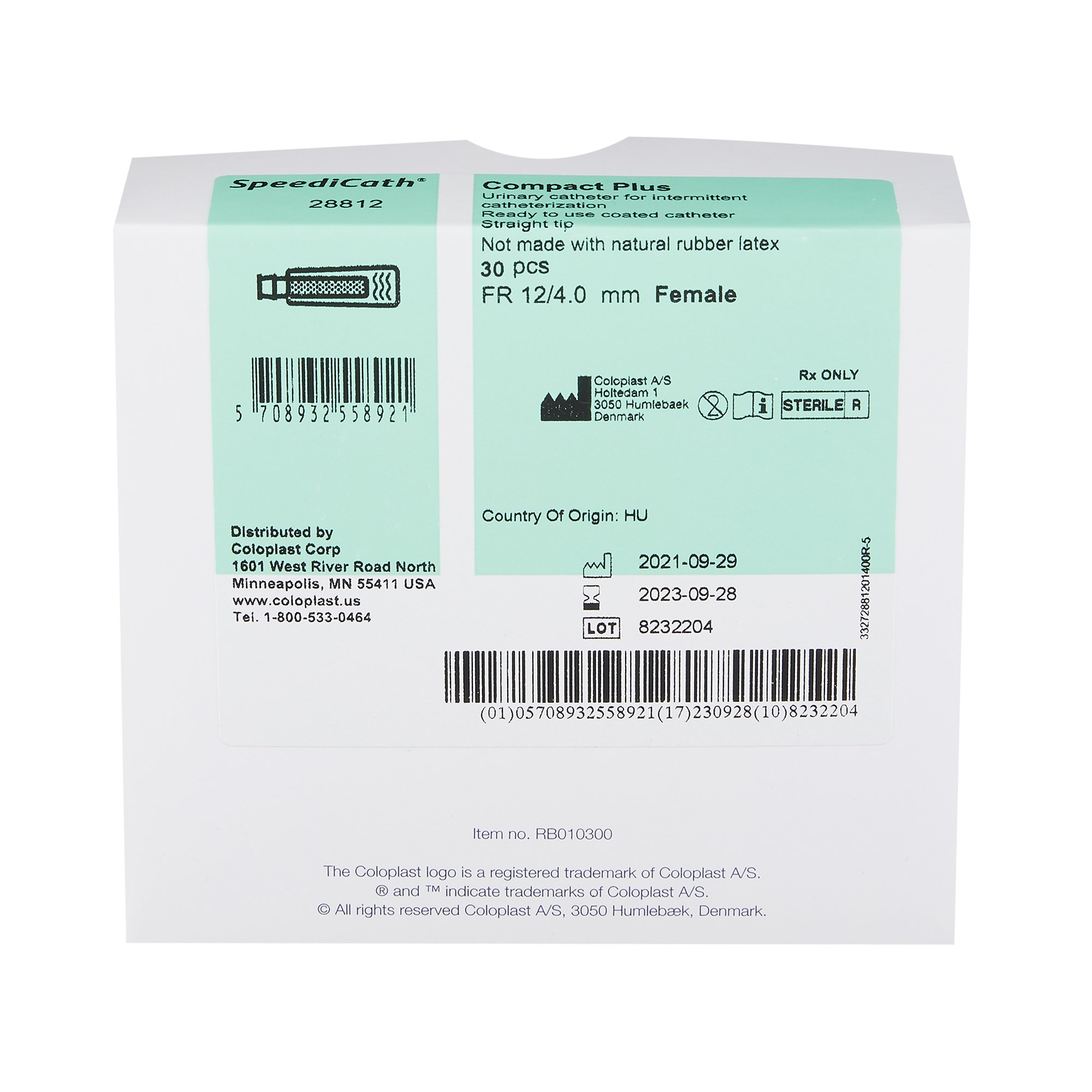 Coloplast - 28812 SpeediCath® Compact Plus Female Catheter