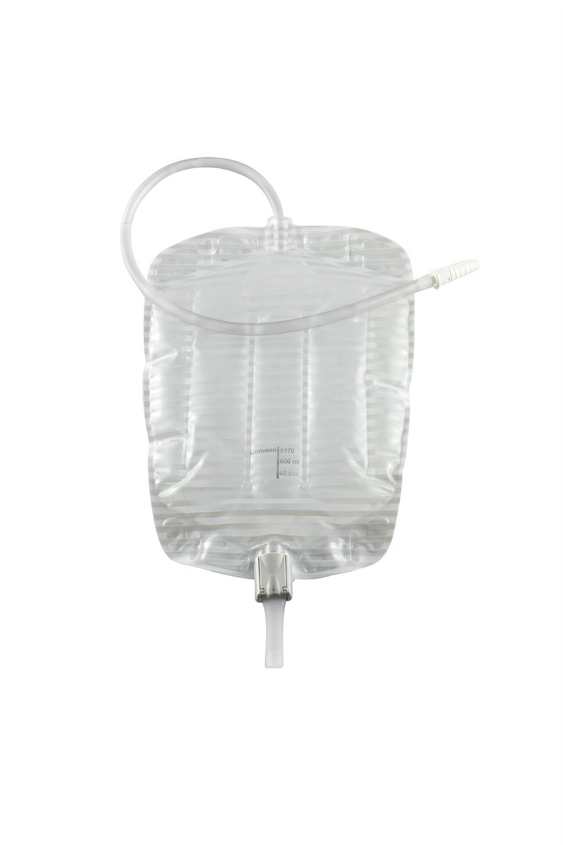 Coloplast 21029 - Conveen® Security+ Urinary Leg Bag, 500 mL, Lever - 1/Each, 10/Box