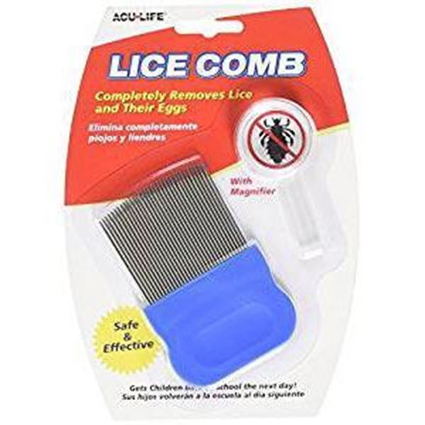 Health Enterprises Inc - 07957300919 Acu-Life Metal Lice Comb with Magnifier