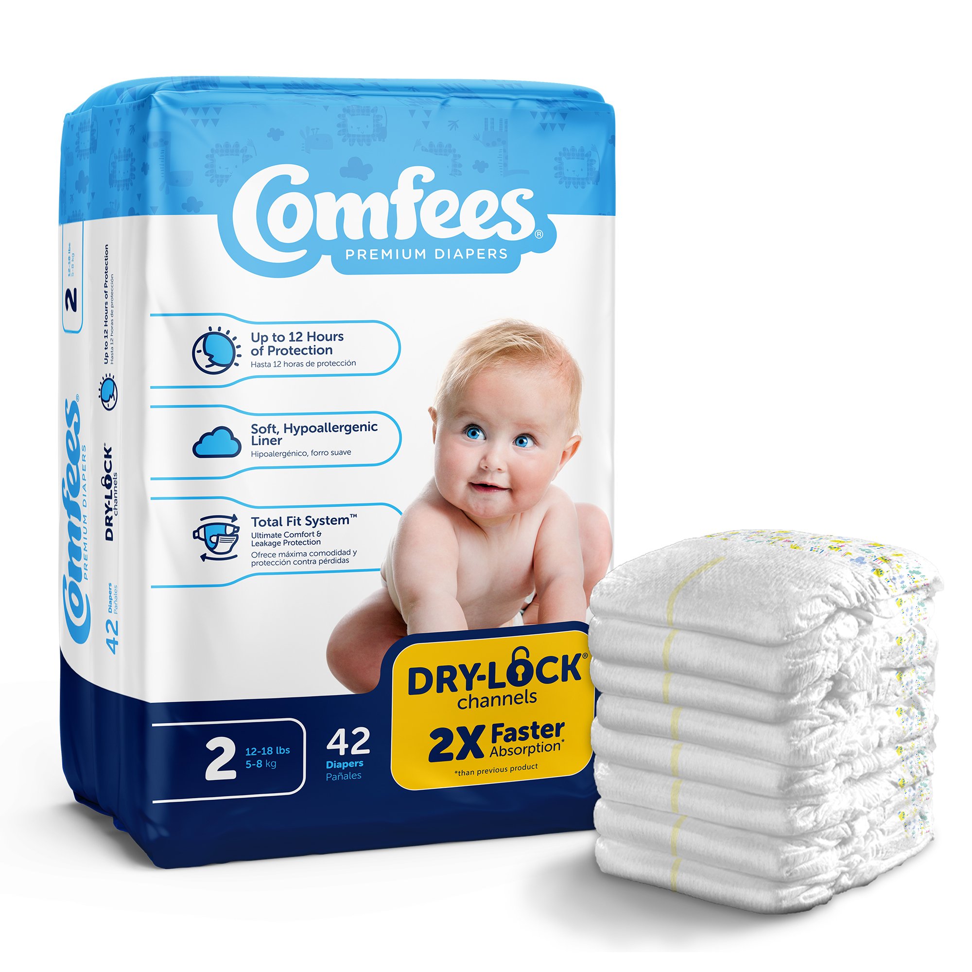 Attends Healthcare Products - 41538 Attends Comfees Premium Baby Diapers