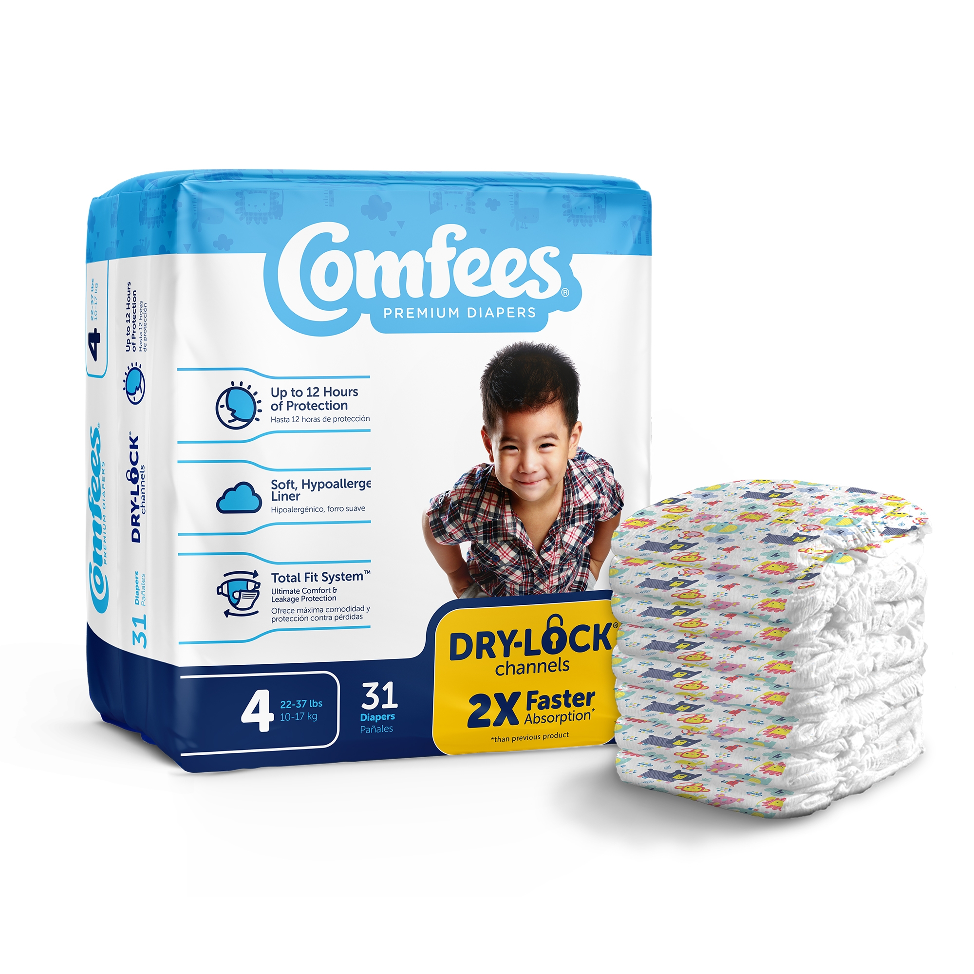 Attends Healthcare Products - 41540 Attends Comfees Premium Baby Diapers
