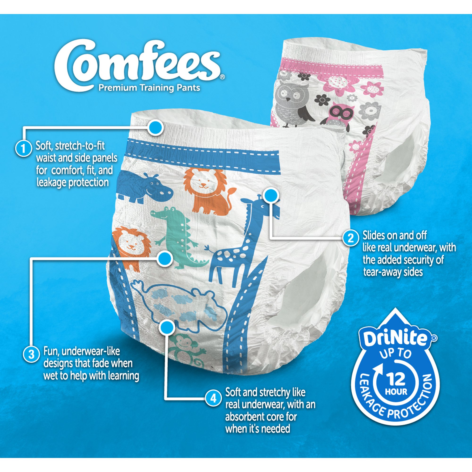 Attends Healthcare Products 41547 - Attends Comfees® Training Pants, 2T to 3T - 26/Bag, 156/Case