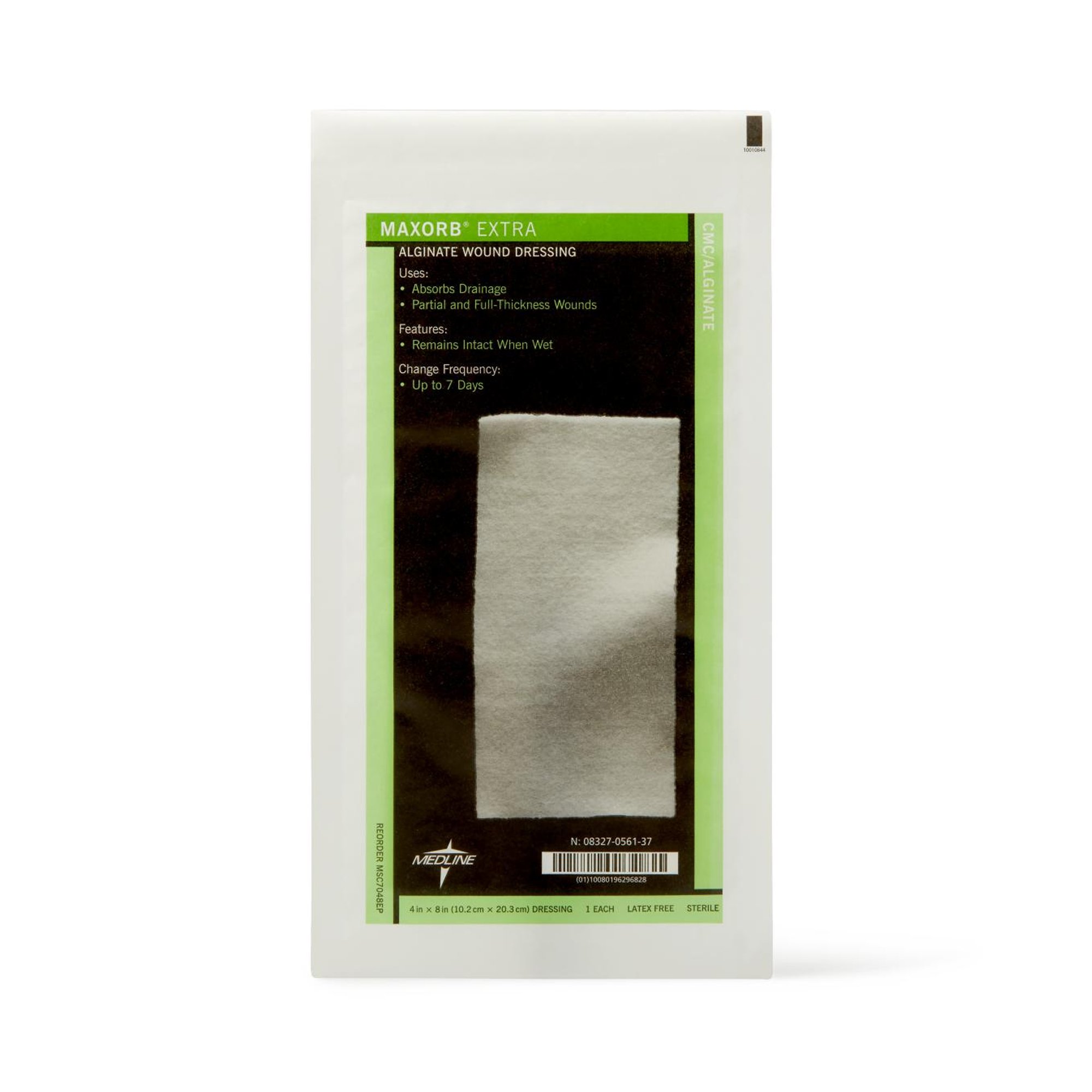 Medline MSC7048EP - Maxorb® Extra Alginate Dressing, 4 x 8 inch - 1/Each, 5/Box, 50/Case