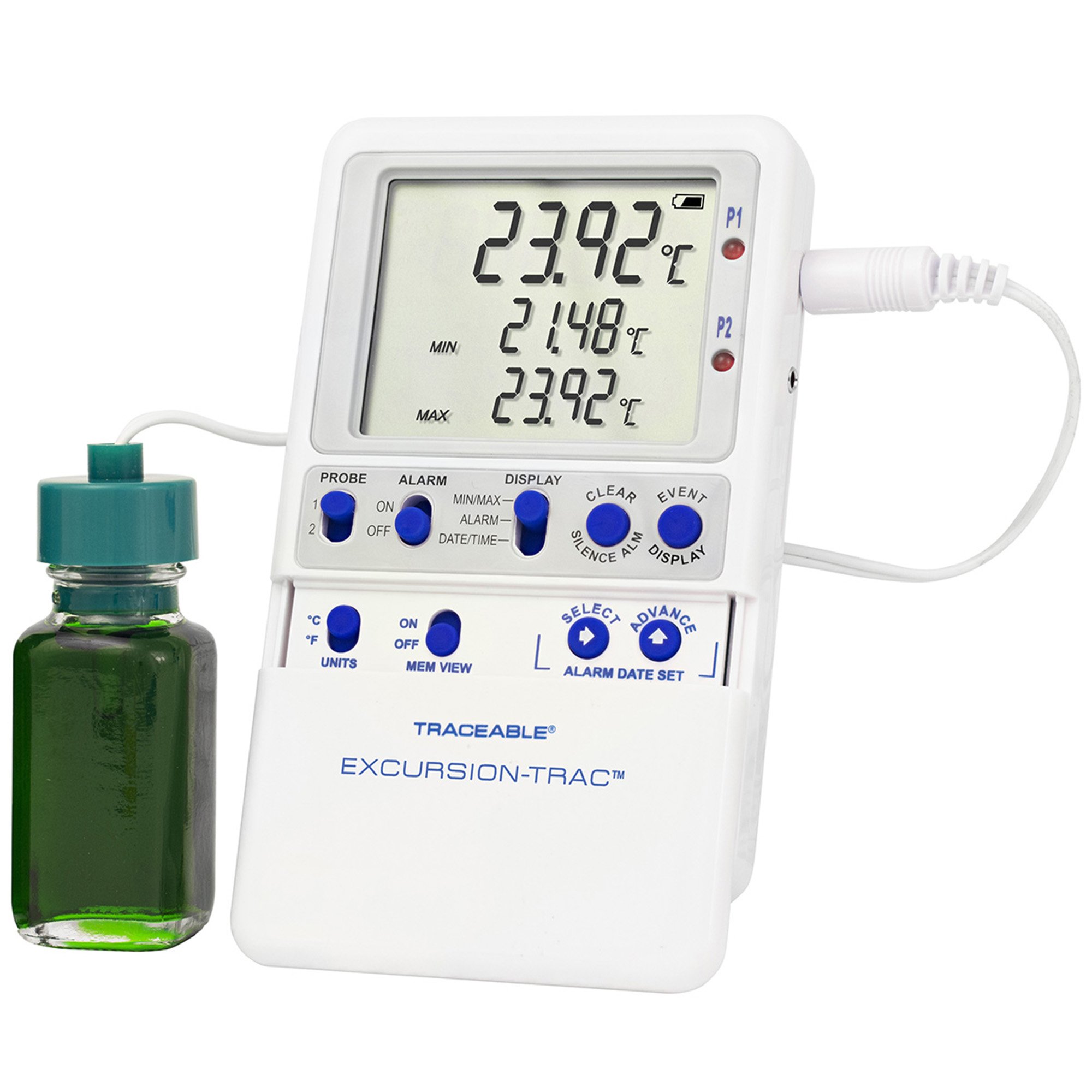 Cole-Parmer-Antylia Scientific 94460-07 - Traceable® Excursion-Trac™ Fridge-Freezer Thermometer w/ Alarm & Datalogger - 1/Each