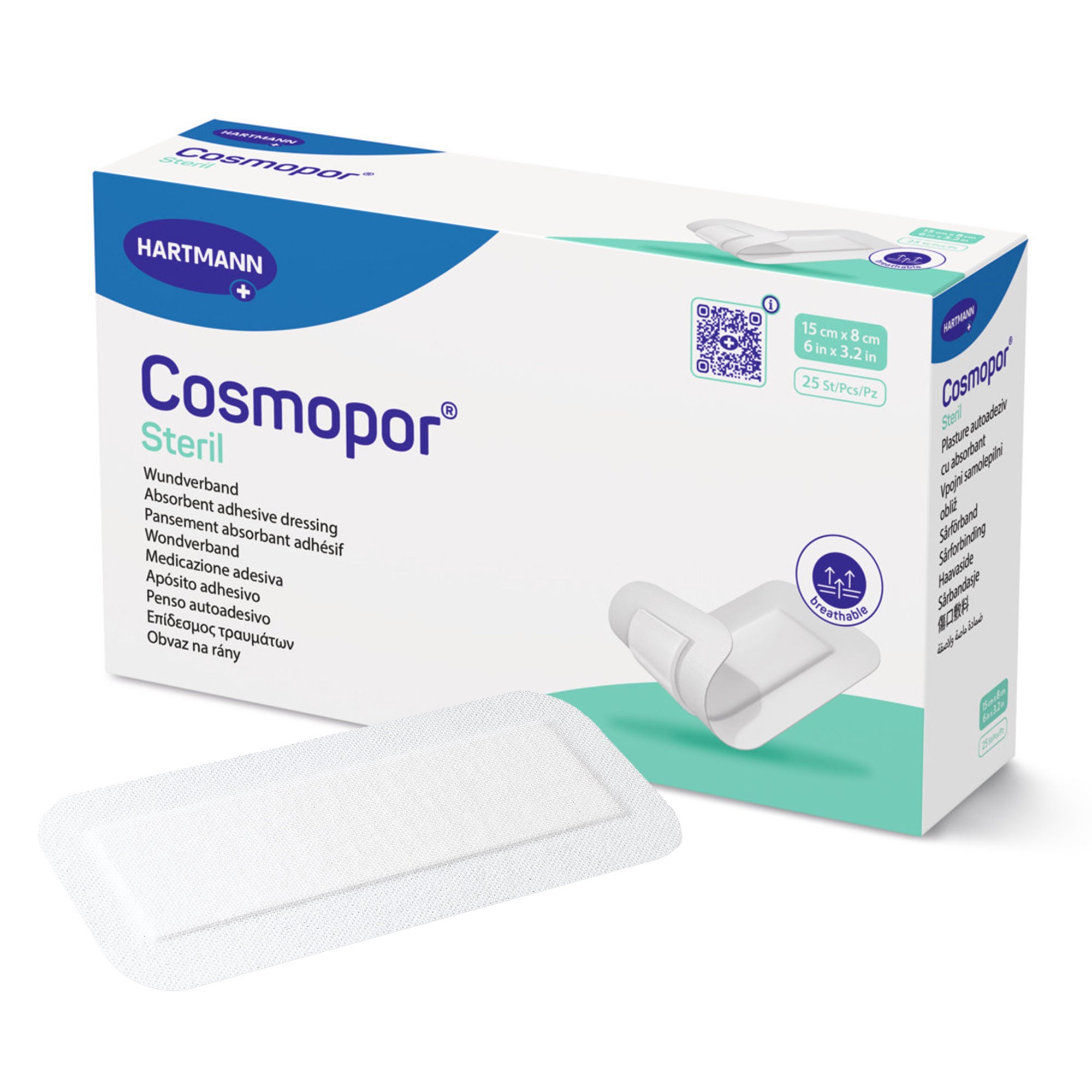 Hartmann - 900808 Island Dressing Cosmopor® Steril 3.2 X 6 Inch Rectangle Sterile Water Resistant Backing