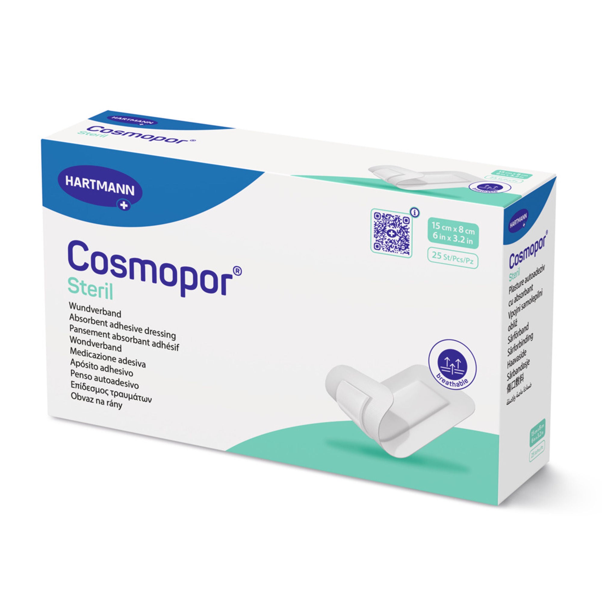 Hartmann - 900808 Island Dressing Cosmopor® Steril 3.2 X 6 Inch Rectangle Sterile Water Resistant Backing