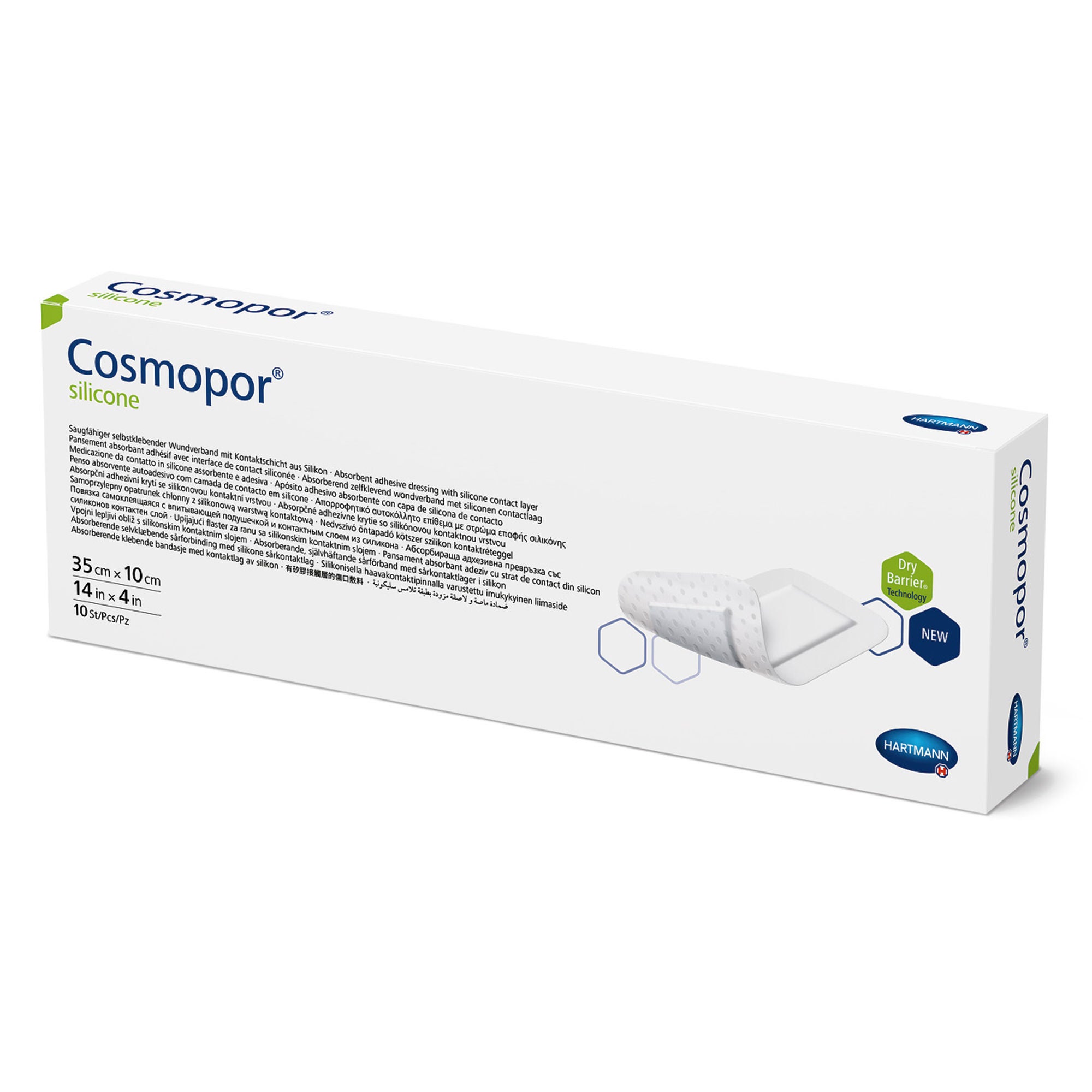 Hartmann - 900816 Island Dressing Cosmopor® Steril 4 X 14 Inch Rectangle Sterile Water Resistant Backing