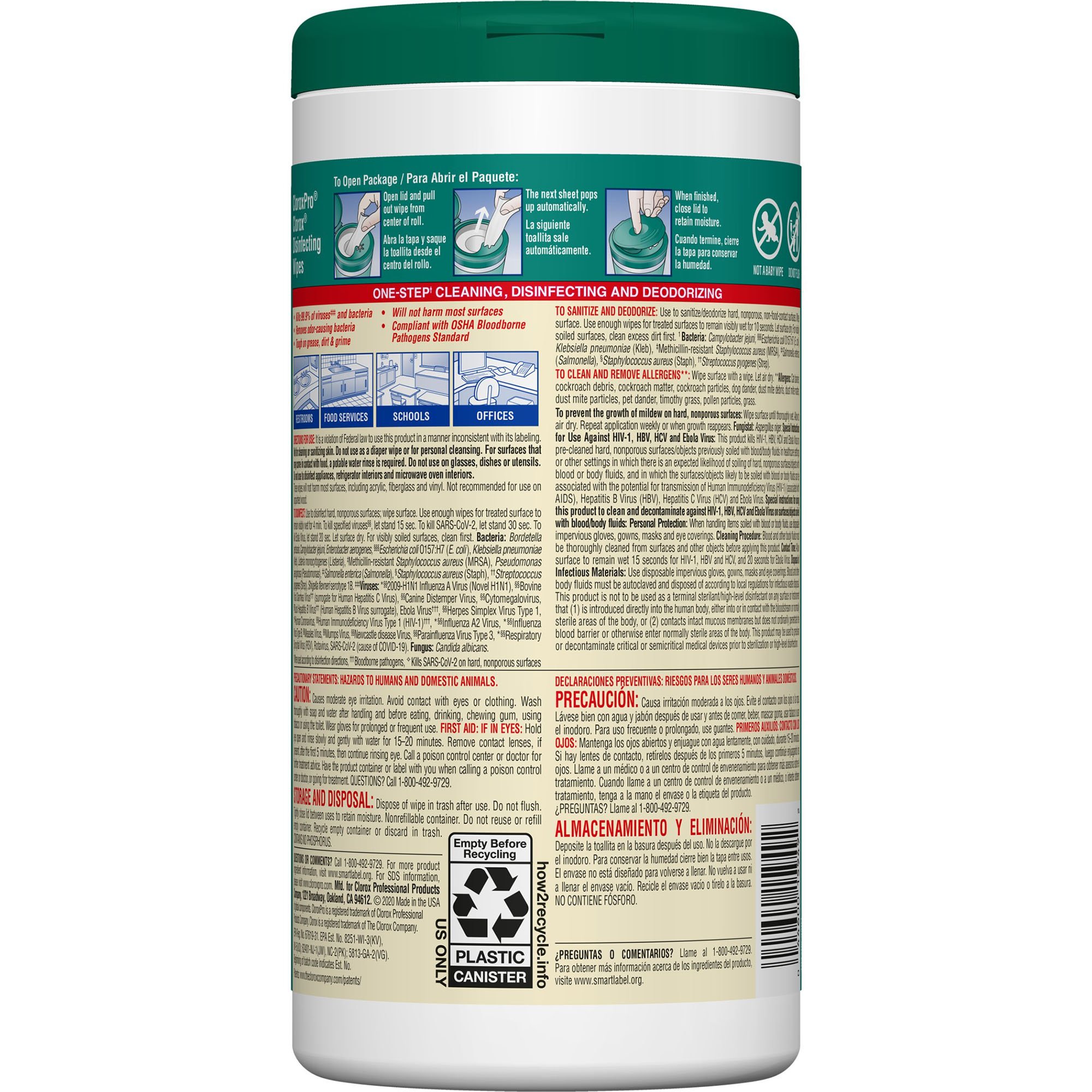 The Clorox Company 15949 - Clorox Pro™ Clorox® Disinfecting Wipes, Fresh Scent, 75 ct. - 75/Box, 450/Case