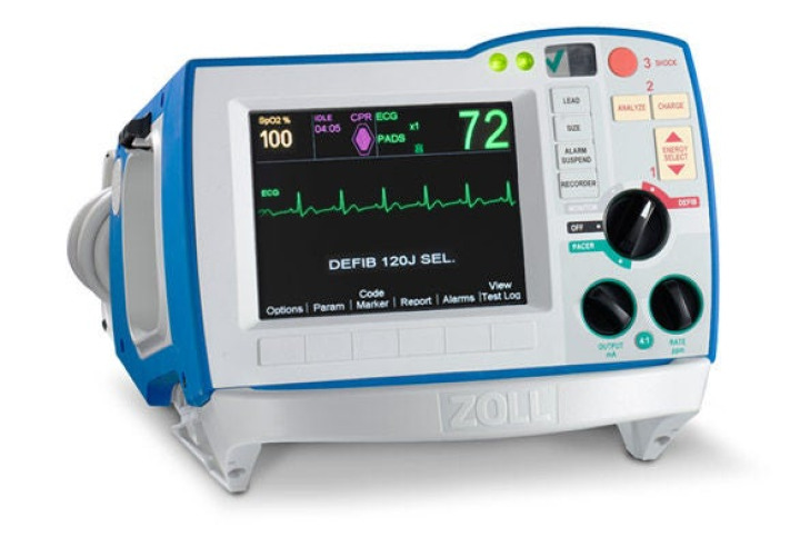 Ganim Medical - ZR3BACP-ALS-R1 Refurbished Defibrillator / Monitor Unit Semi-Automatic Zoll® R Series Paddles Contact AC Power / Battery Operated LCD Display