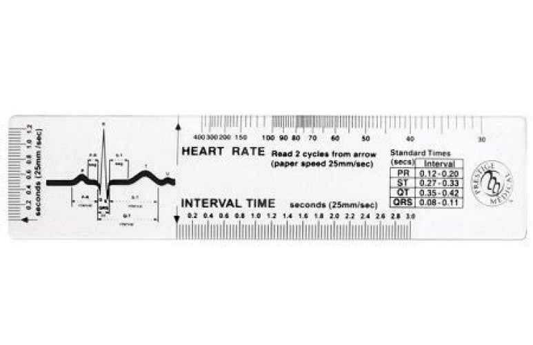Prestige Medical - 31 EKG Waveform Ruler CardioMeter™ Clear, Plastic