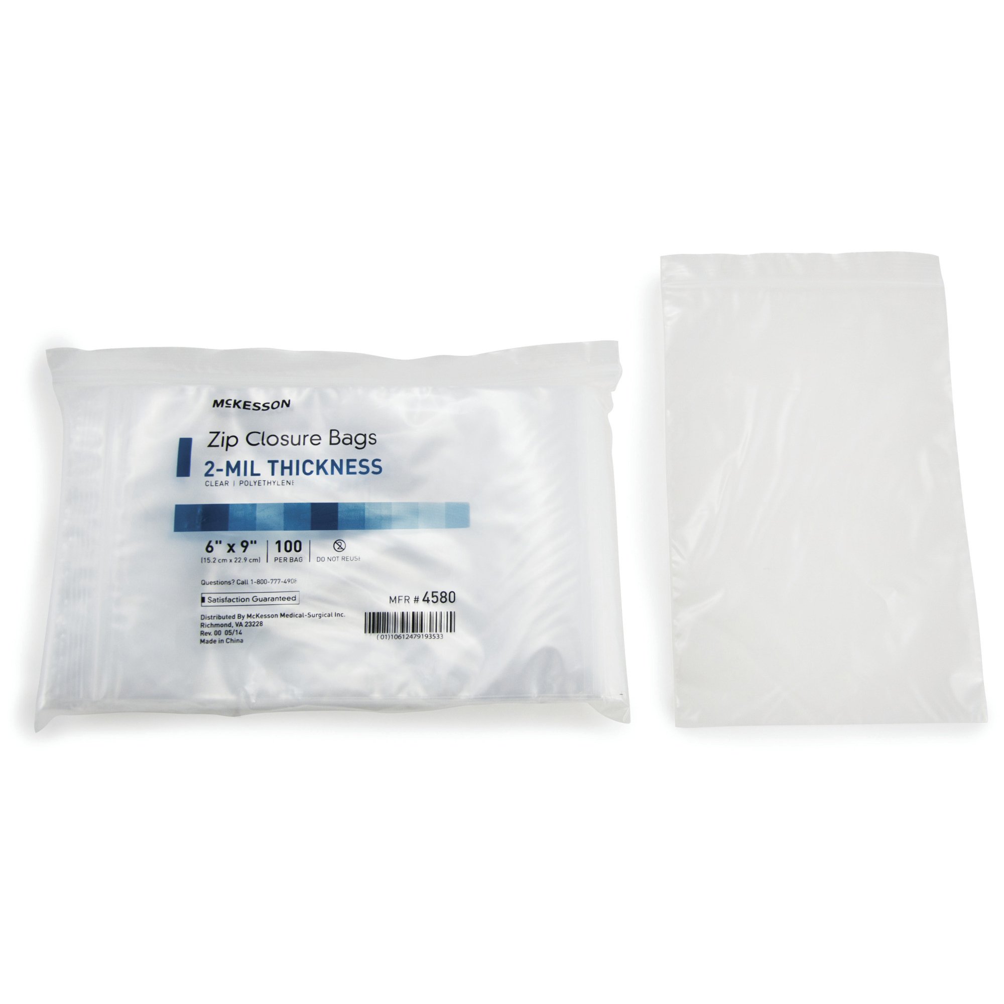 McKesson Brand - 4580 McKesson Zip Closure Bag