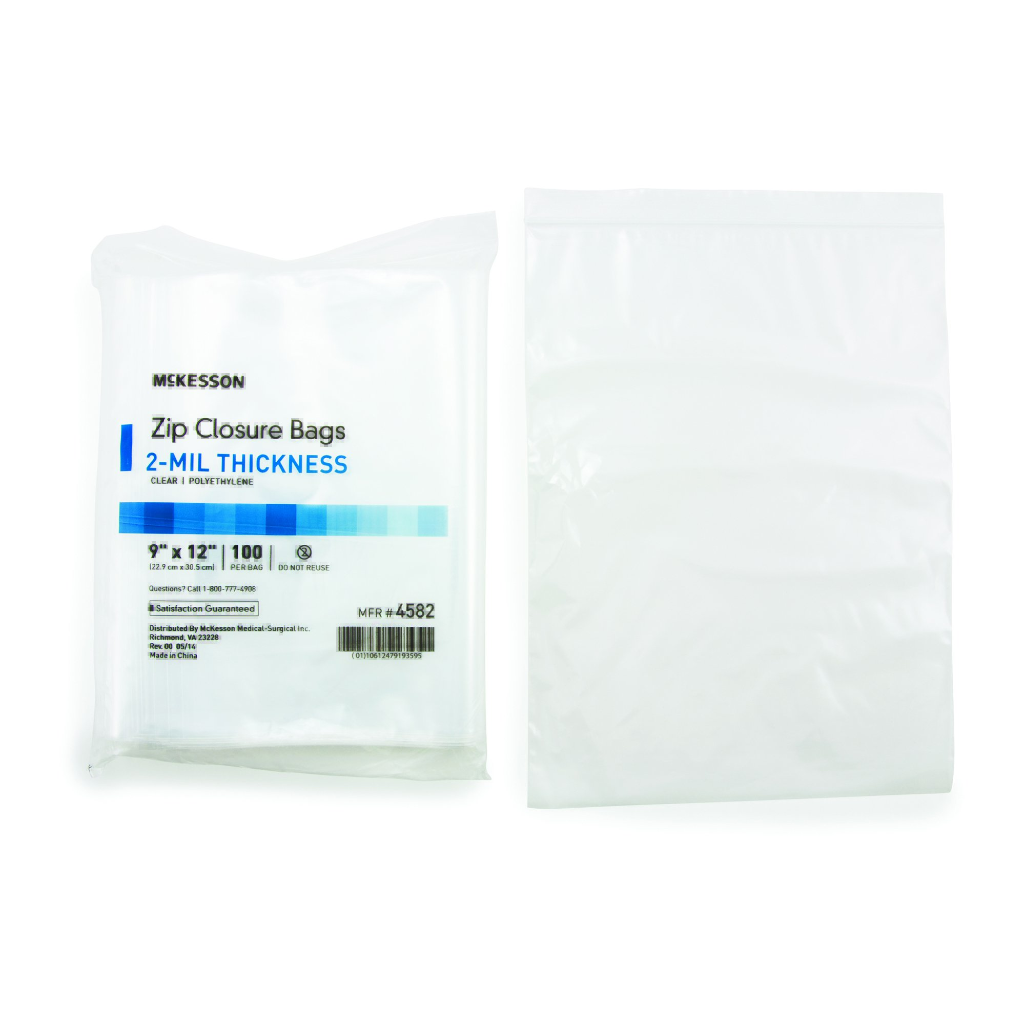 McKesson Brand - 4582 McKesson Zip Closure Bag
