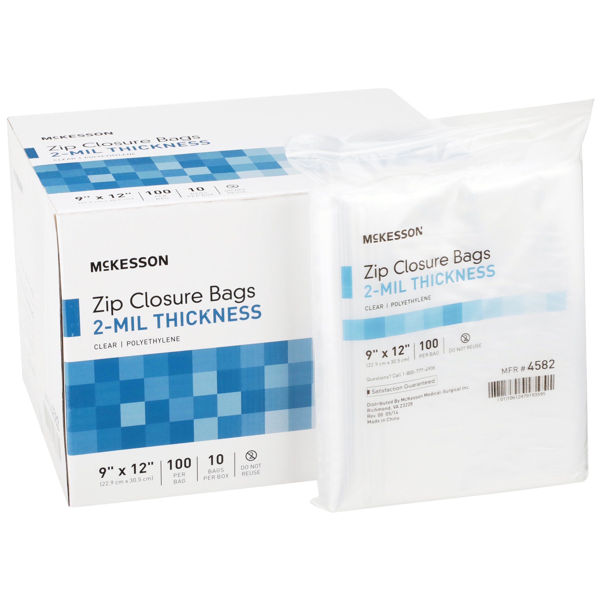McKesson Brand - 4582 McKesson Zip Closure Bag