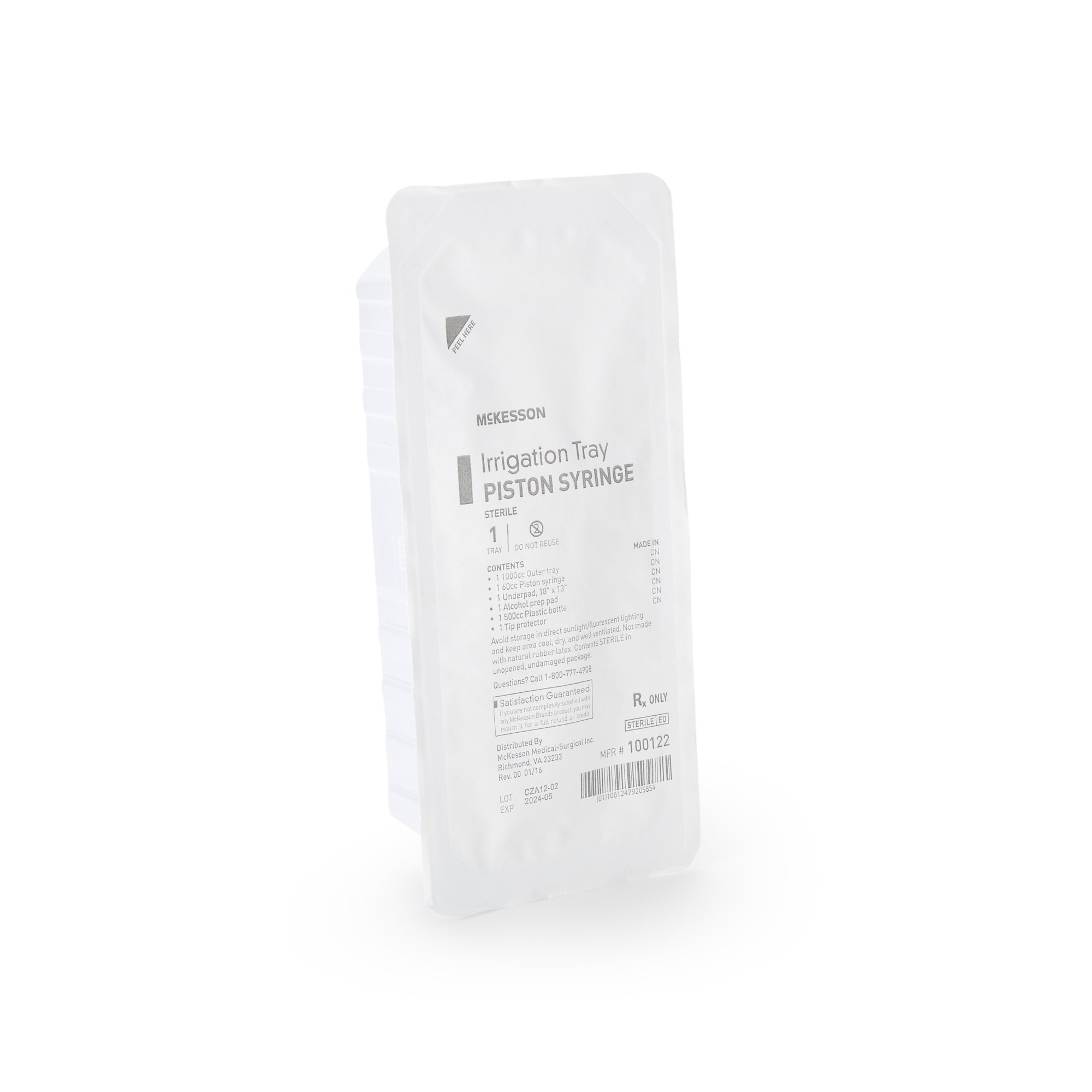 McKesson Brand - 100122 McKesson Irrigation Tray With Piston Syringe