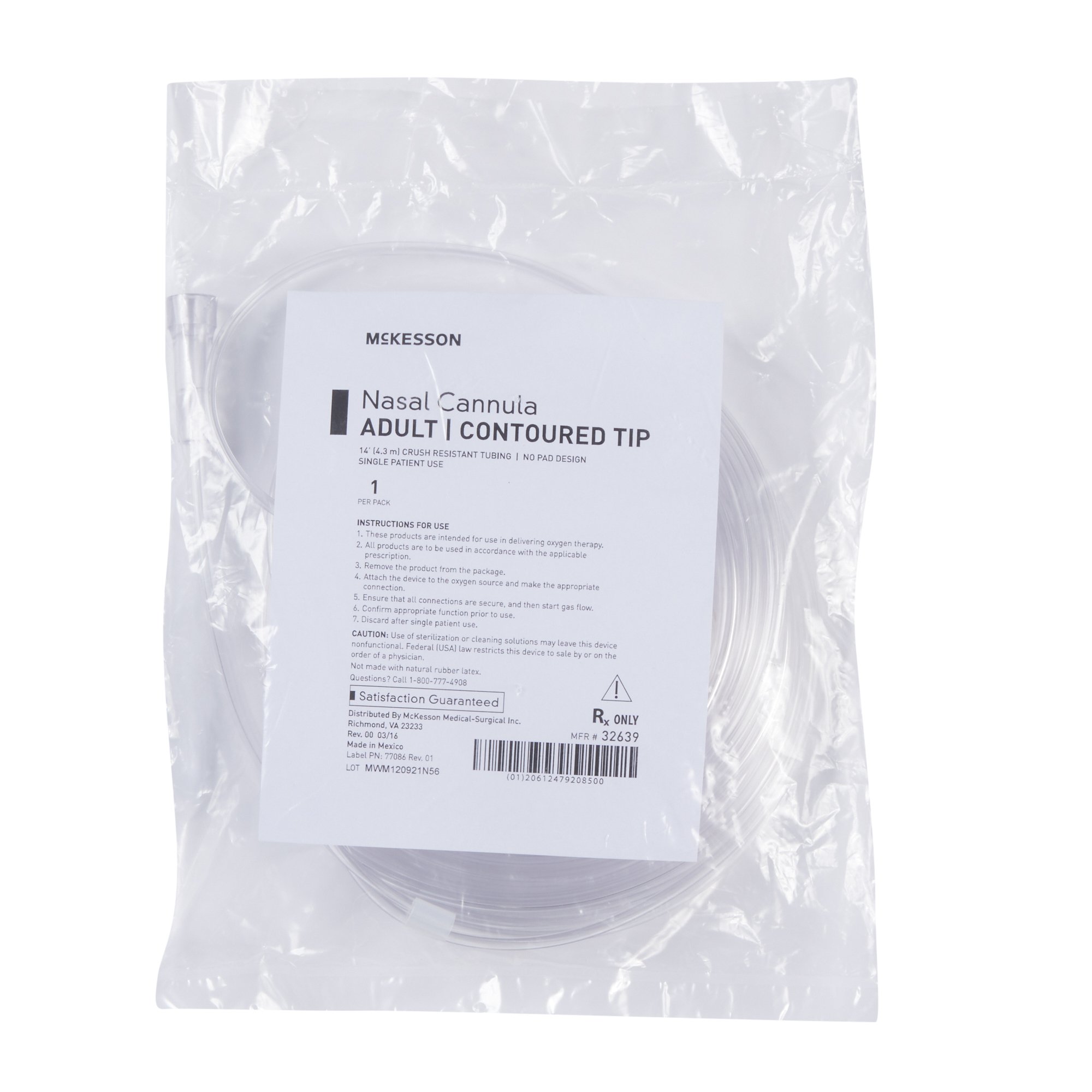 McKesson Brand 32639 - McKesson Nasal Cannula, 14 Foot - 1/Each, 50/Case