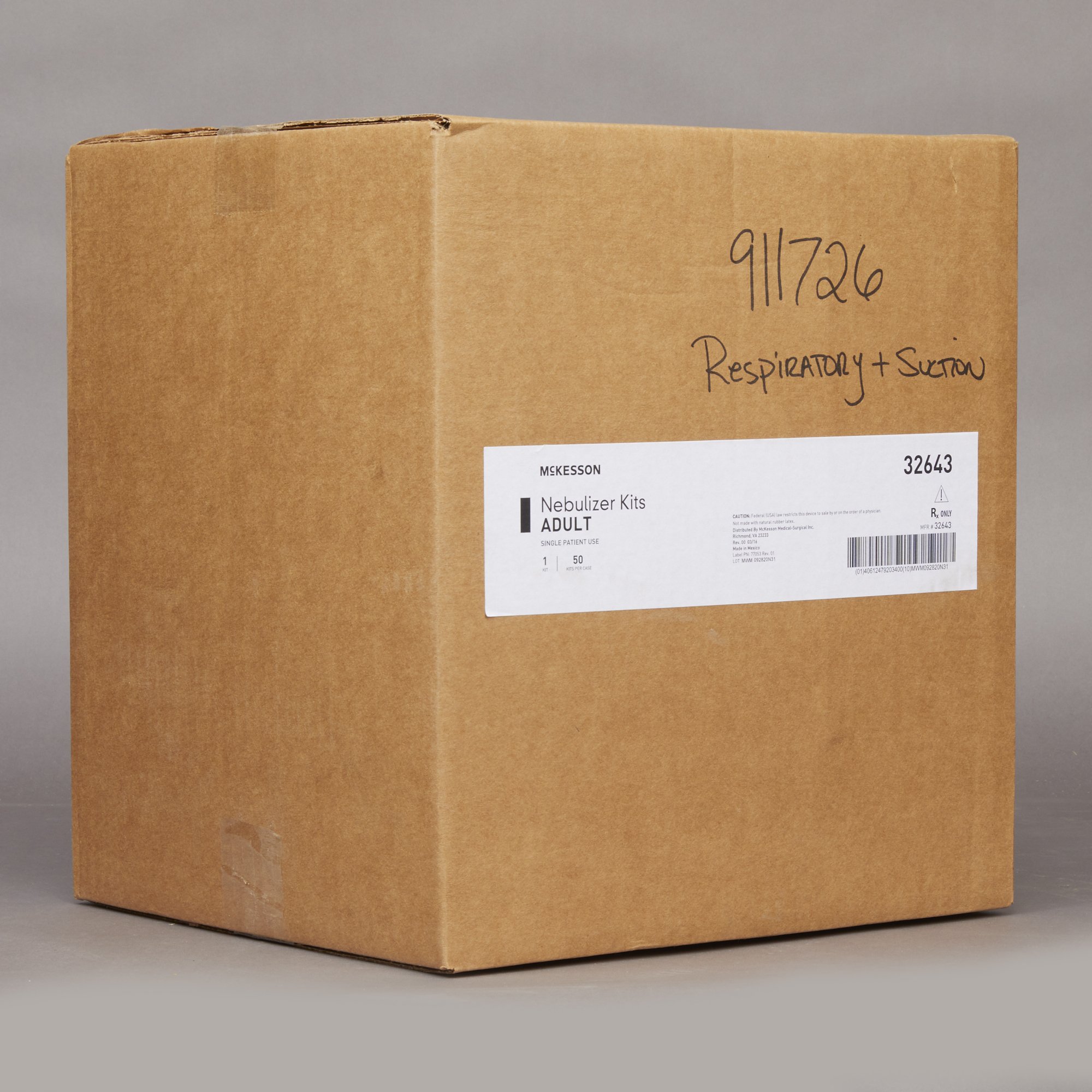 McKesson Brand 32643 - McKesson Nebulizer Kit, Adult Aerosol Mask - 1/Each, 50/Case