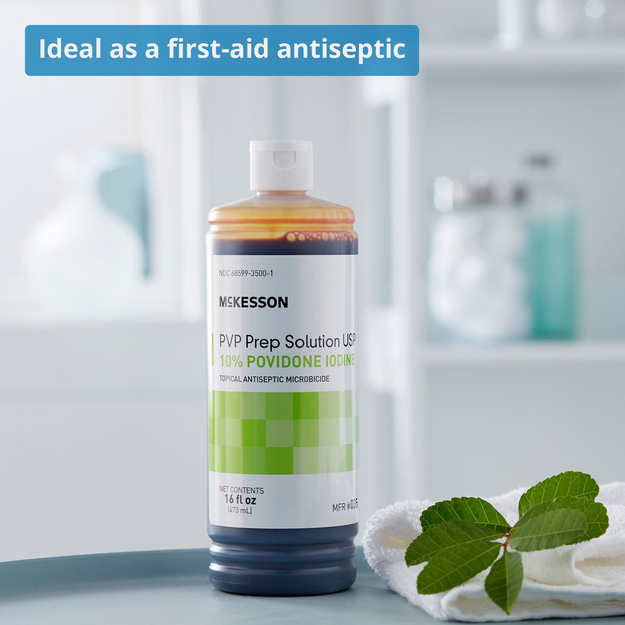 McKesson Brand - 035 McKesson Prep Solution 16 oz. Flip-Top Bottle