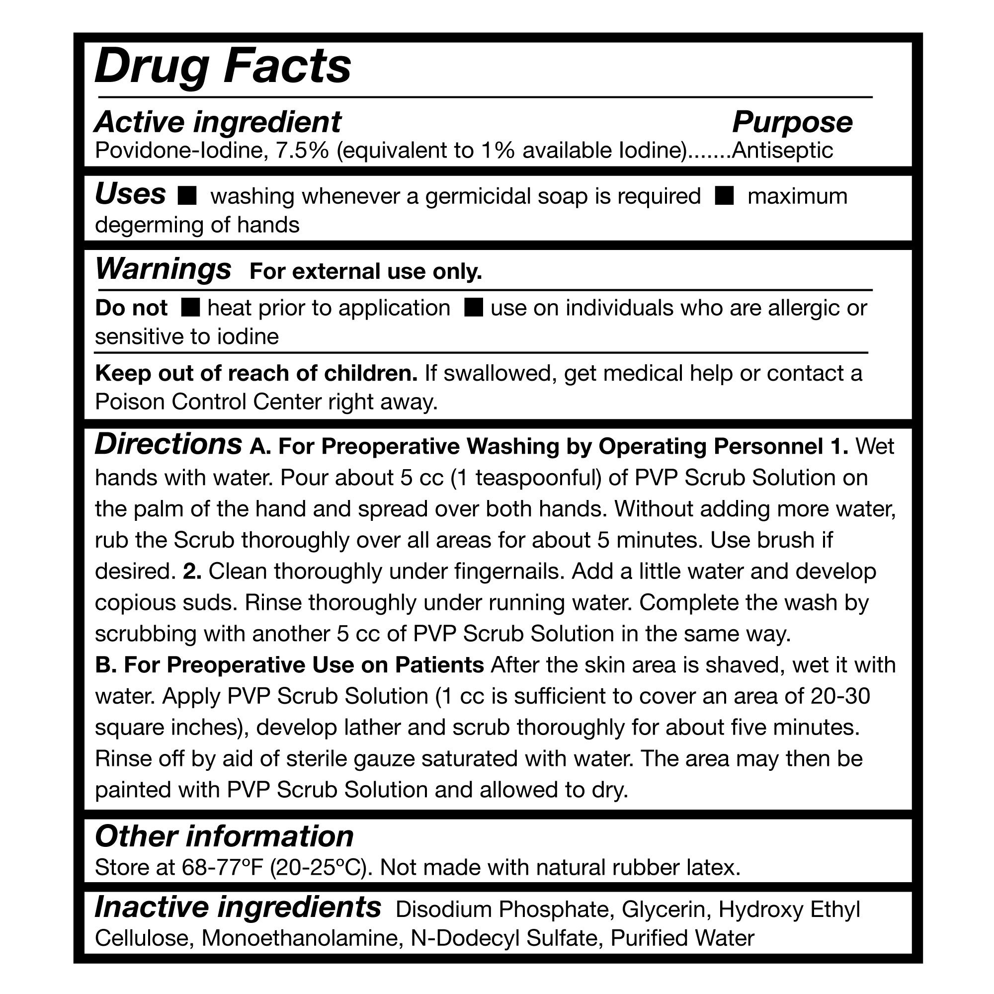 McKesson Brand 037 - McKesson Bactericide Antiseptic PVP Scrub Solution, 16 oz. Bottle - 1/Each, 12/Case