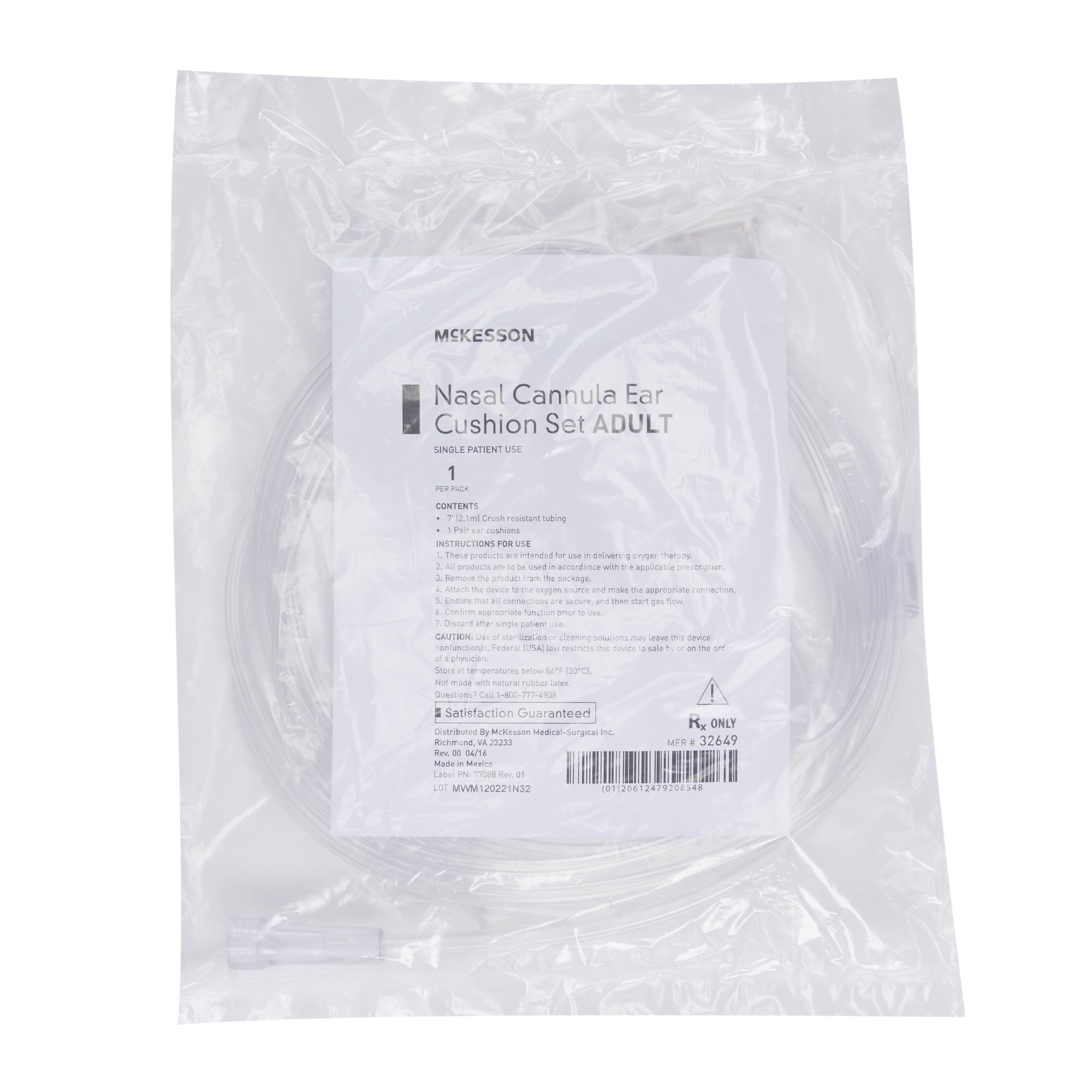 McKesson Brand 32649 - McKesson Nasal Cannula with Ear Cushions - 1/Each, 25/Case