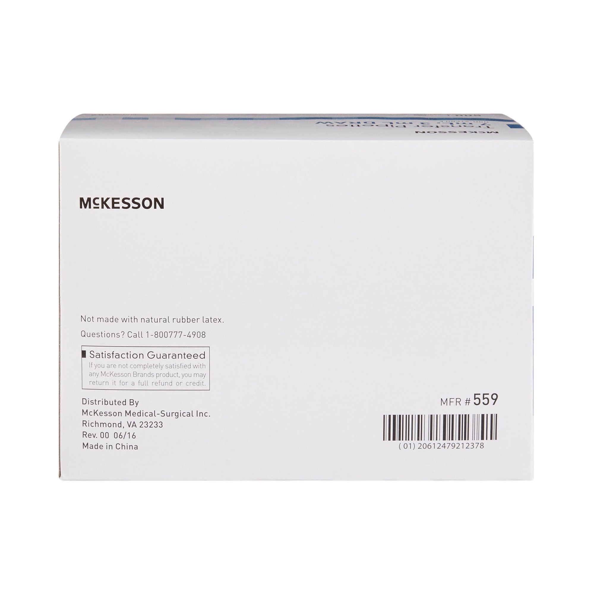 McKesson Brand 559 - McKesson Transfer Pipette, 7.5 mL, 3 mL Draw Volume - 1/Box, 10/Case