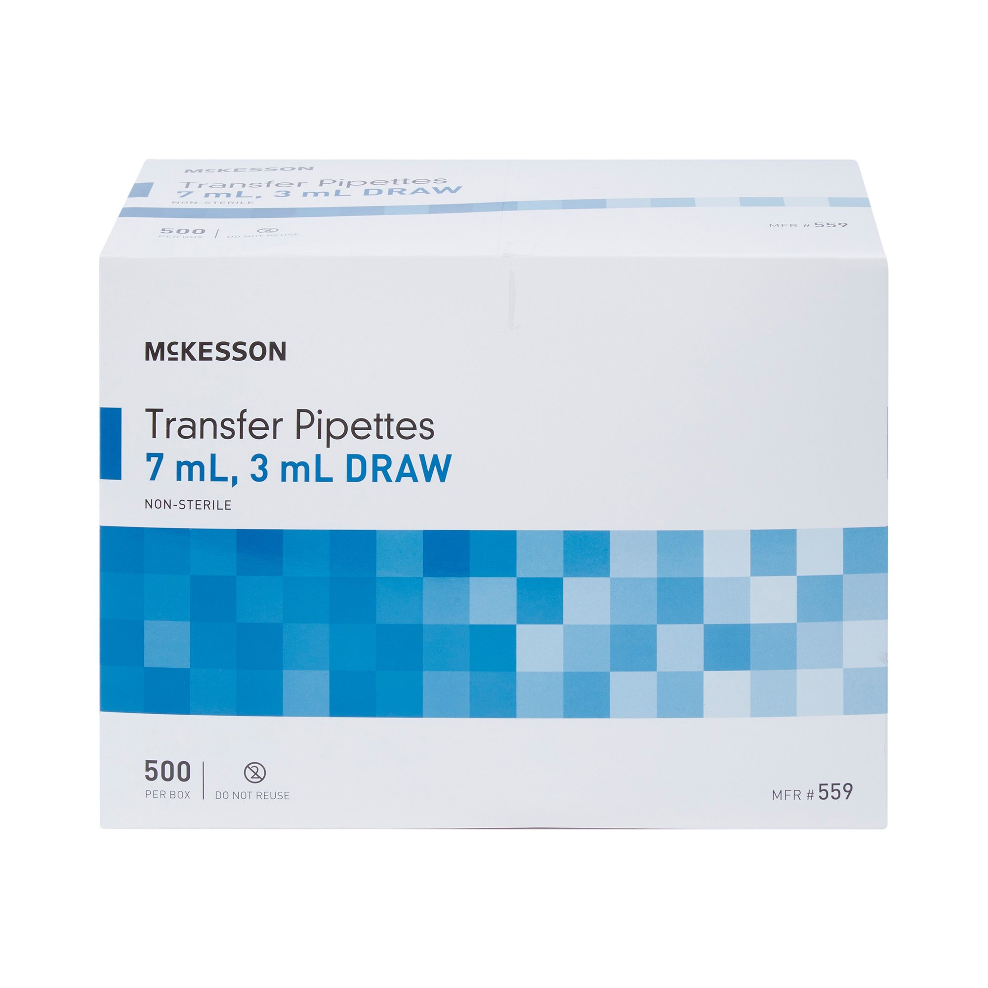 McKesson Brand 559 - McKesson Transfer Pipette, 7.5 mL, 3 mL Draw Volume - 1/Box, 10/Case