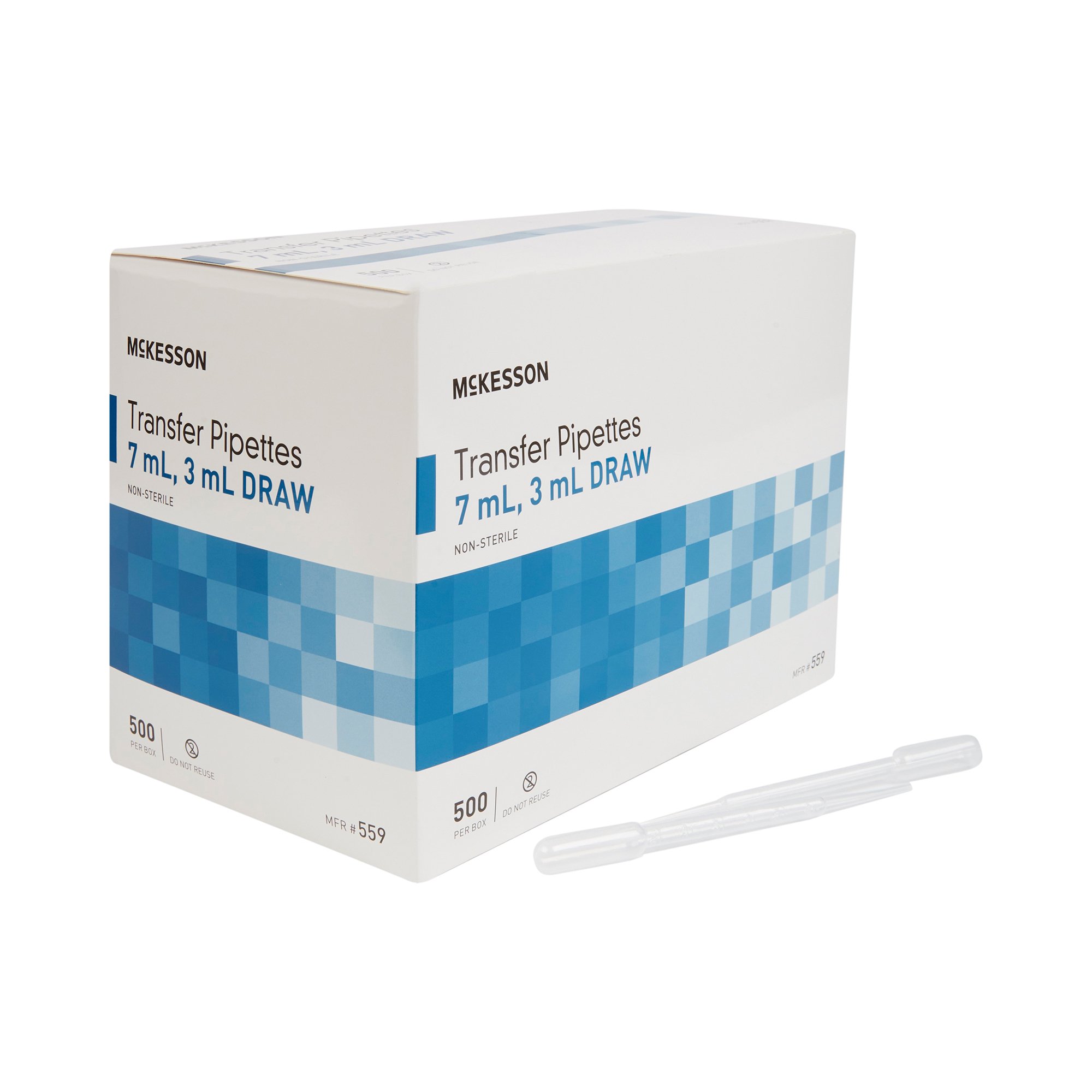 McKesson Brand 559 - McKesson Transfer Pipette, 7.5 mL, 3 mL Draw Volume - 1/Box, 10/Case