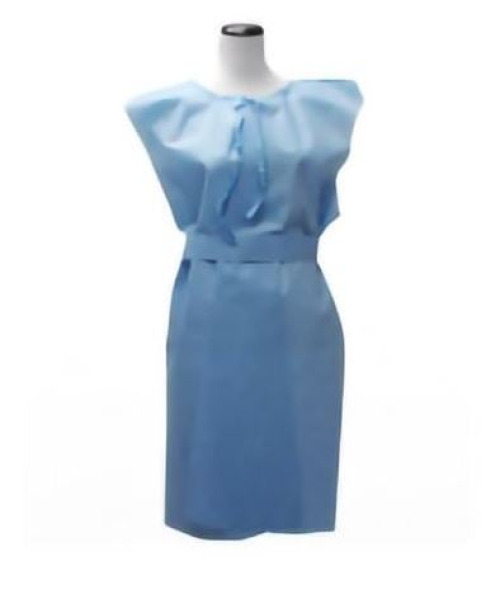 HPK Industries - 4570 SLT Patient Exam Gown 2X-Large Blue Disposable